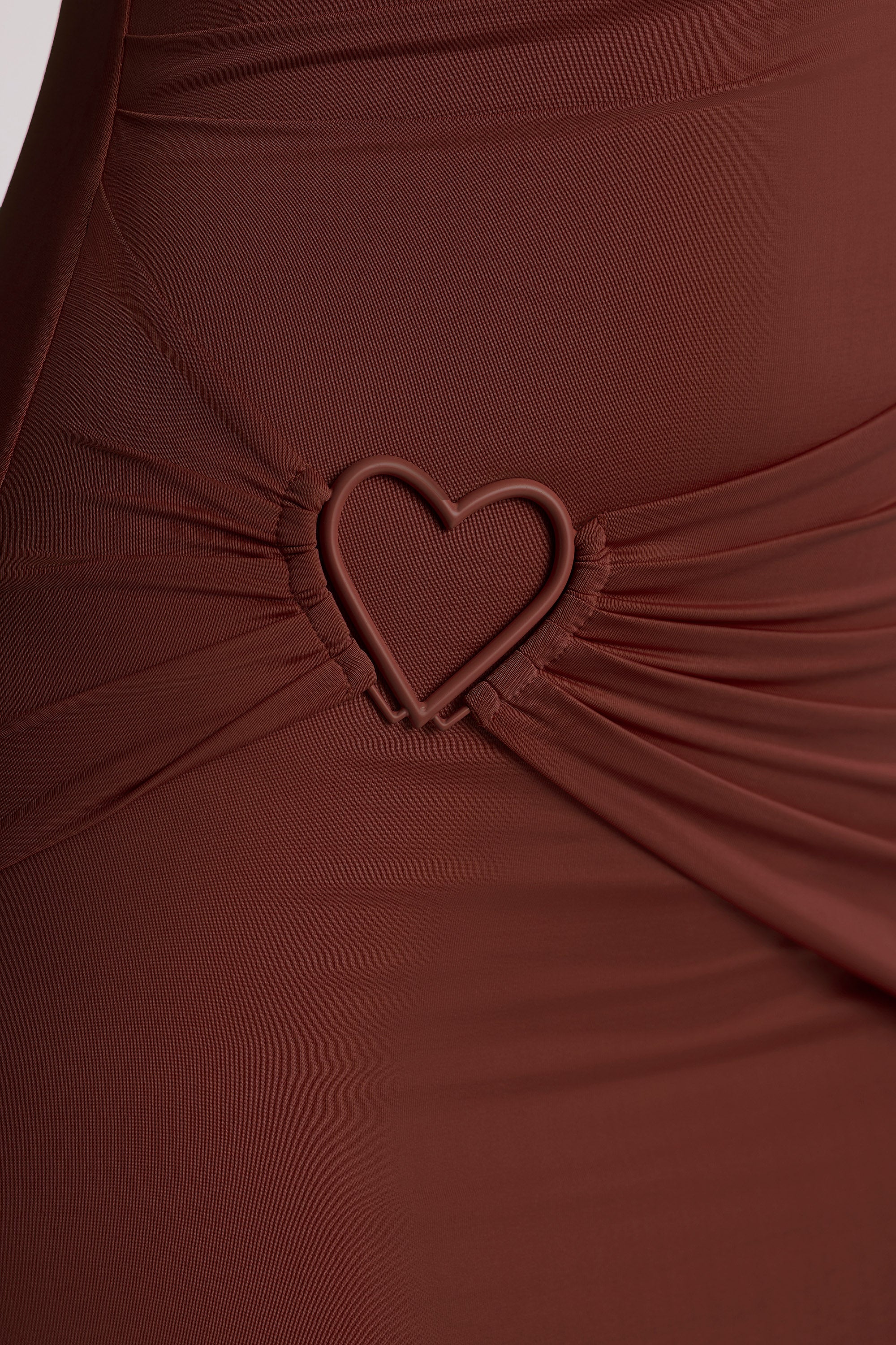 Multiwear Cowl Neck Wrap Over Evening Gown in Chocolate Brown、mySite、solidvoid