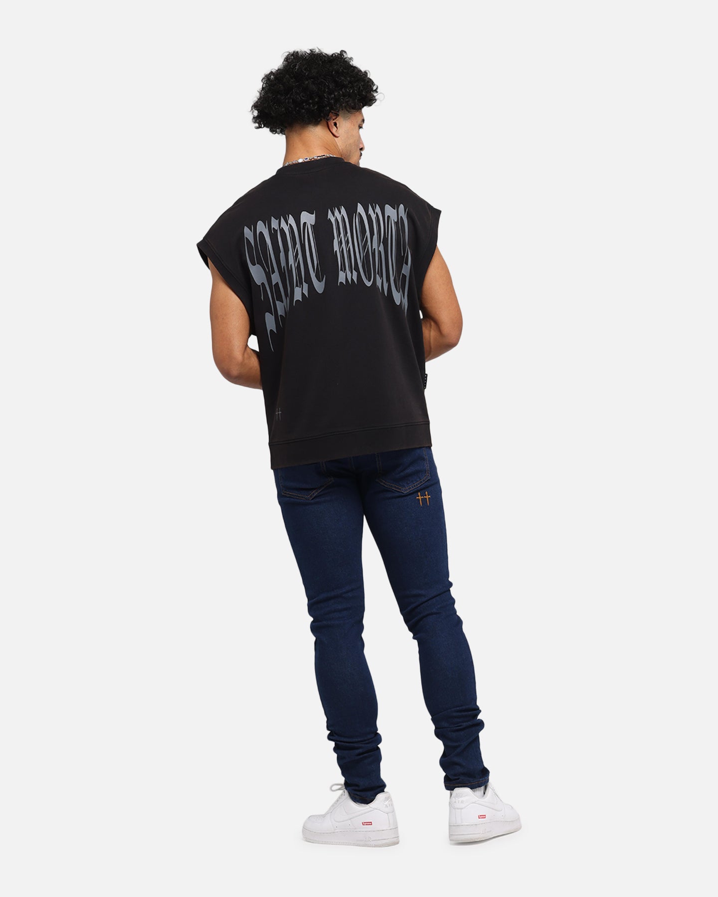 Saint Morta Vill Park Cut Off Sweater Vintage Black、mySite、zt4zffjzw