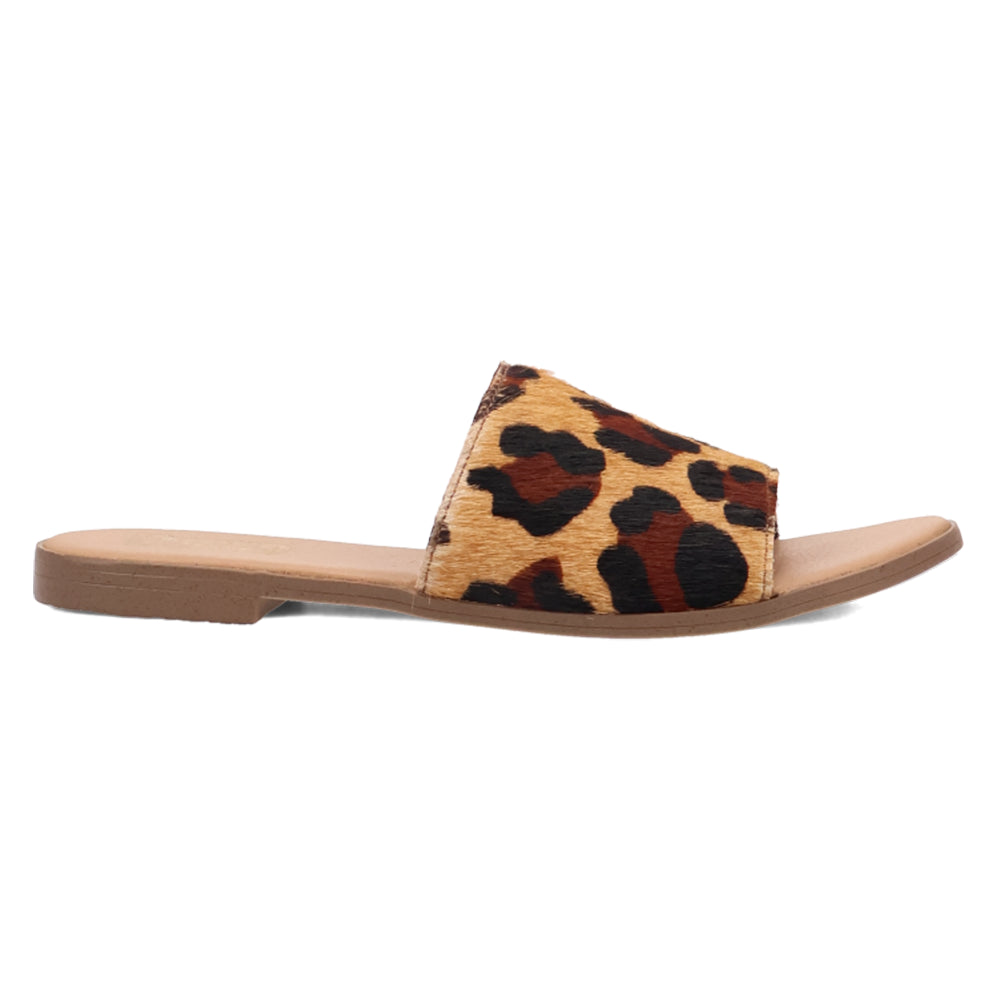 Tabby Leopard Print Slide Flat Sandals、mySite、gtrtttuynbv