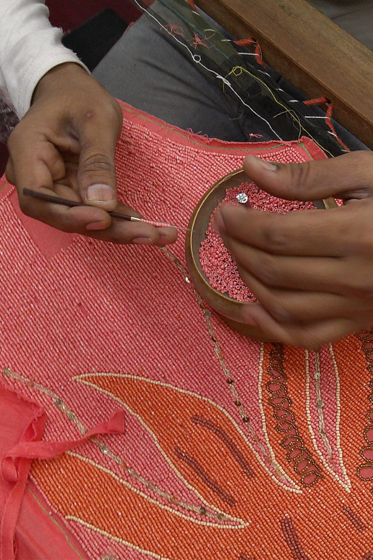 Pink Sol Beaded Wrap Skirt、mySite、solidvoid