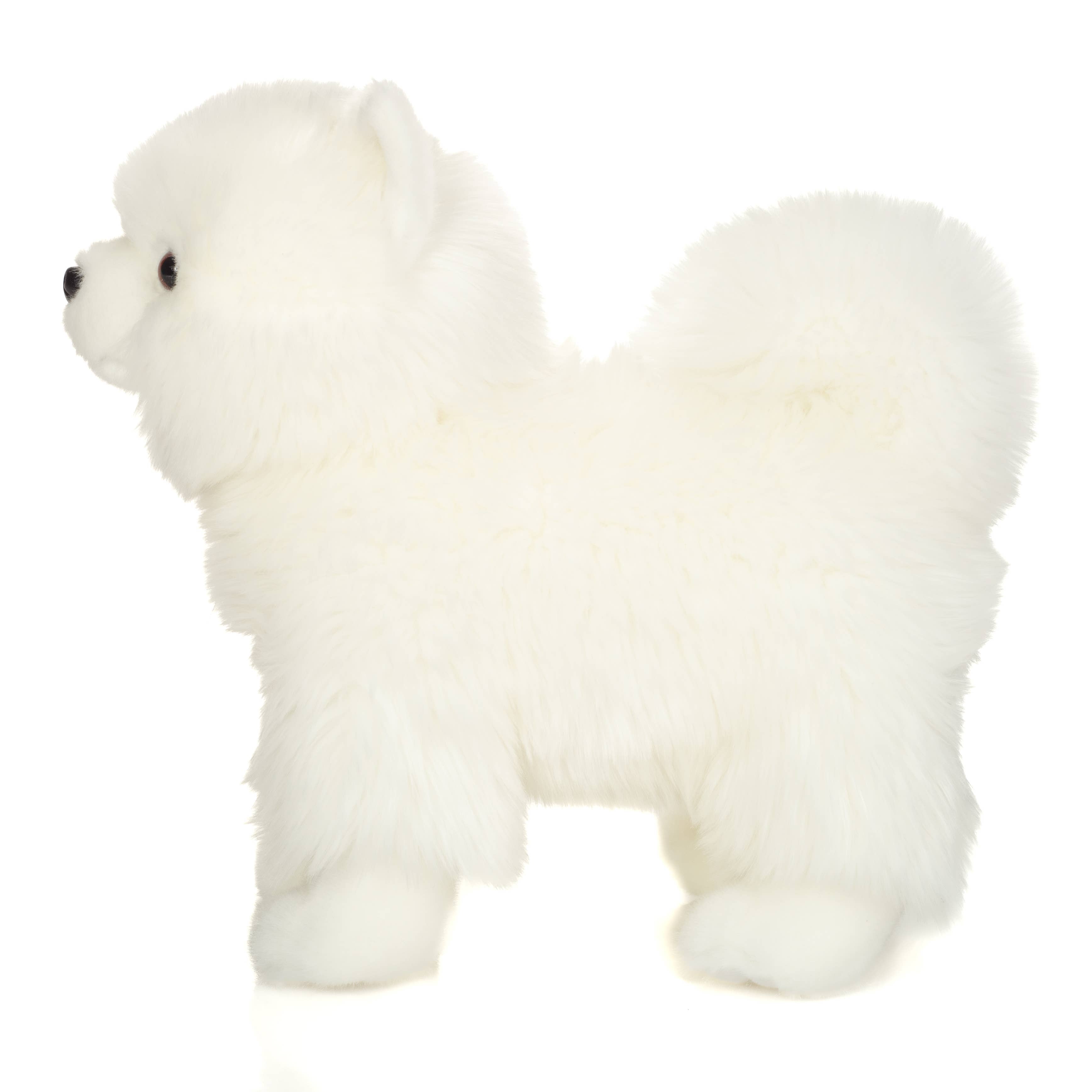 White Spitz Plush Puppy, Standing 35 cm - stuffed toy by Teddy Hermann、mySite、g9winljtr
