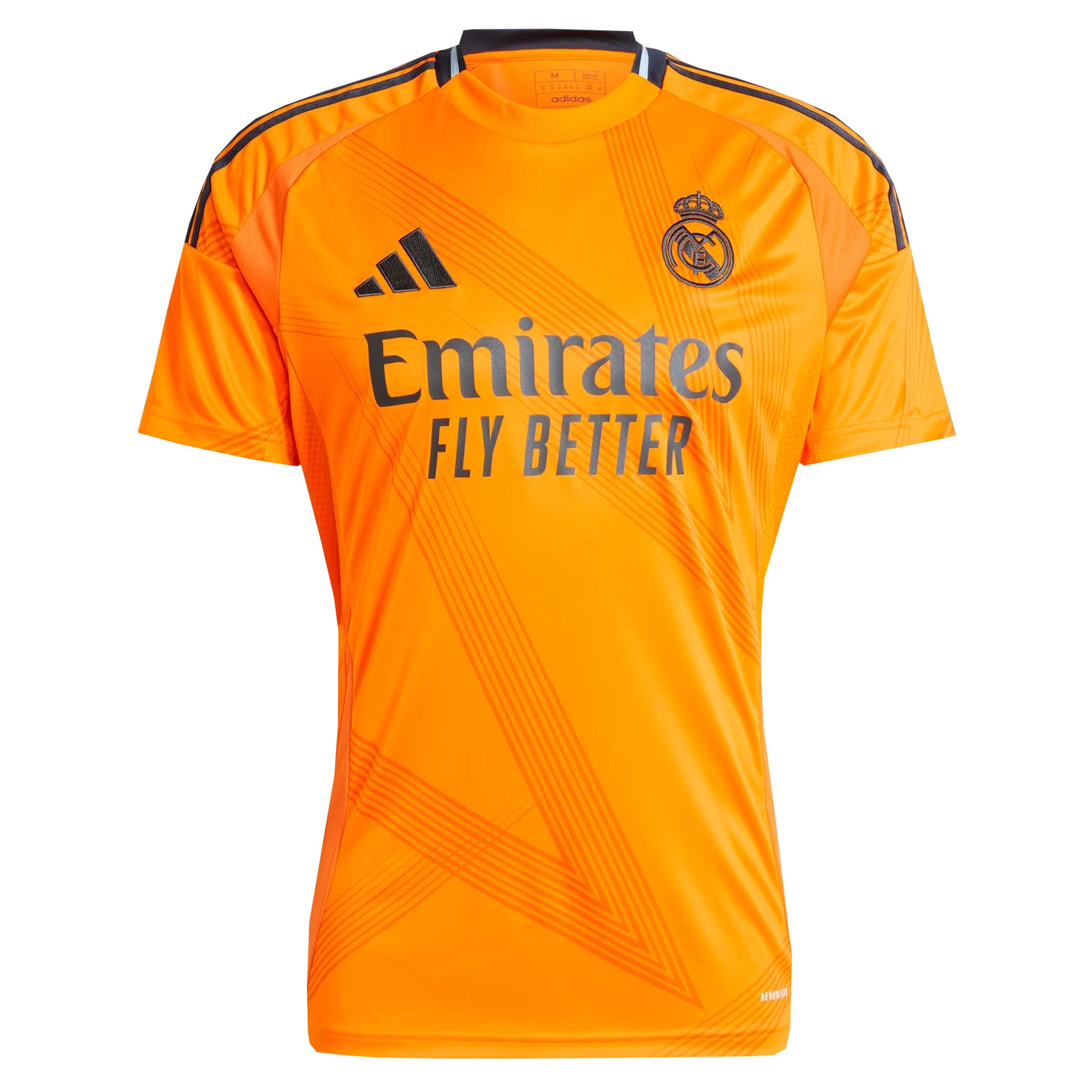 adidas Men's Real Madrid 2024/25 Away Jersey Crew Orange/Black、mySite、noshort
