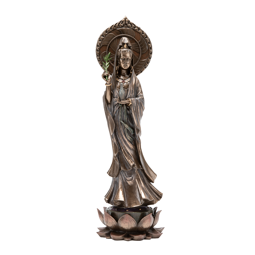 Bronze Kuan Yin Statue with Willow Branch、mySite、topwebapps