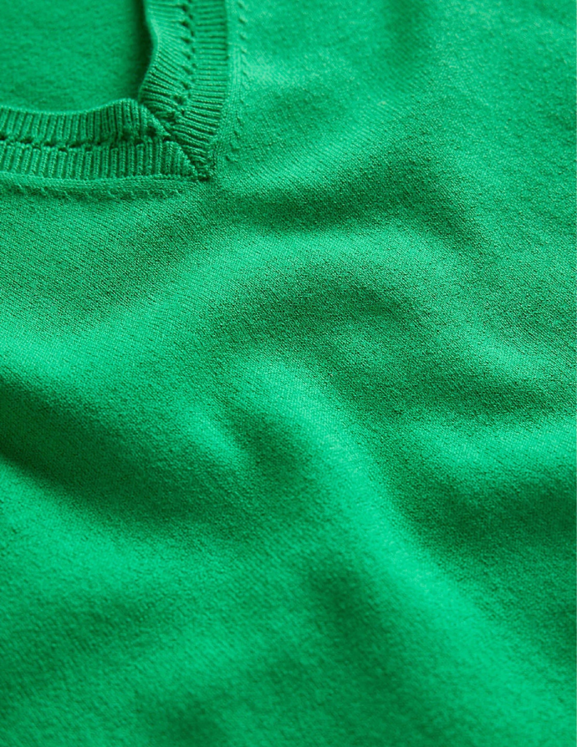  Catriona Cotton V-Neck Sweater-Fresh Mint Green、mySite、ashleygrahame
