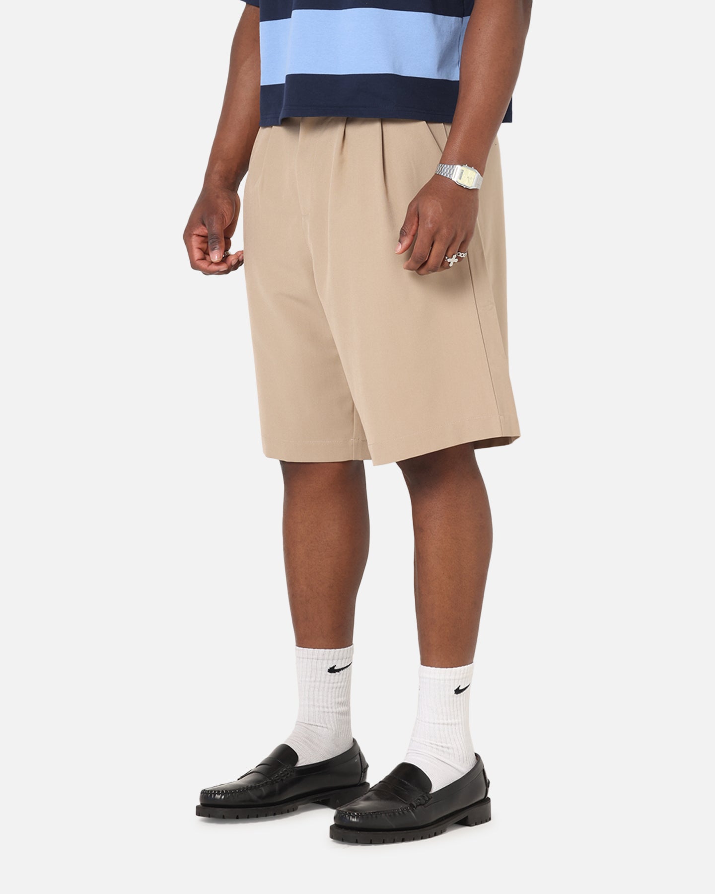 XXIII Baggy Pleated Shorts Tan、mySite、zt4zffjzw