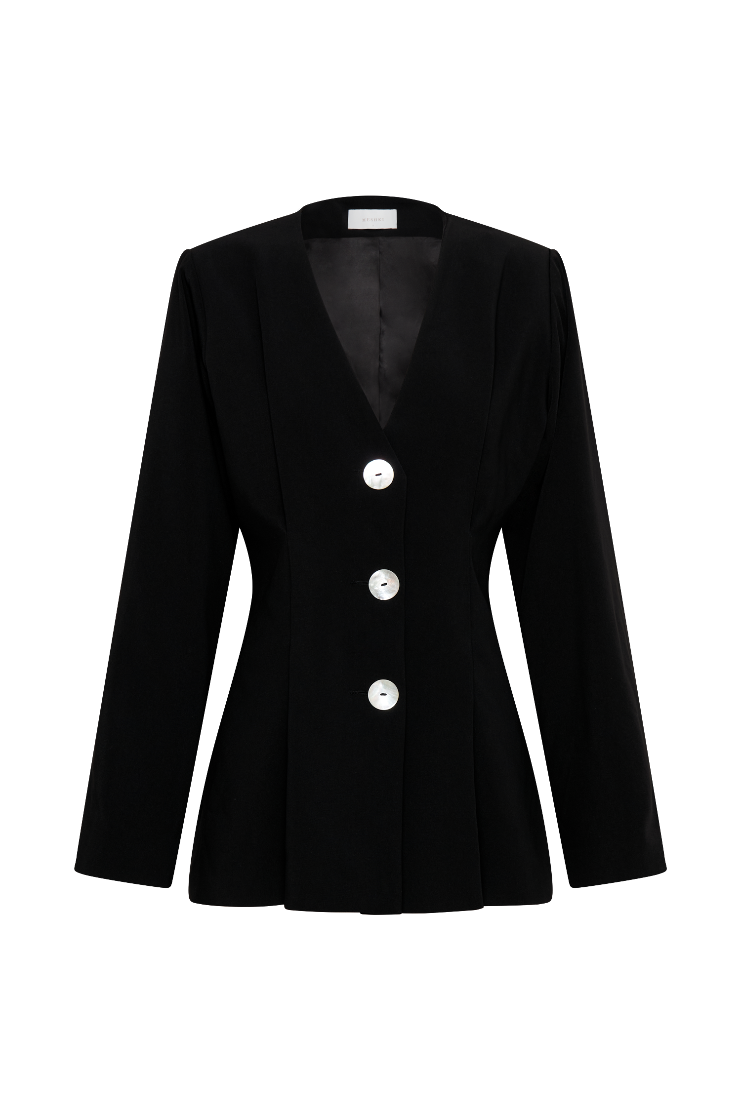 Kendall Balloon Sleeve Jacket - Black、mySite、solidvoid