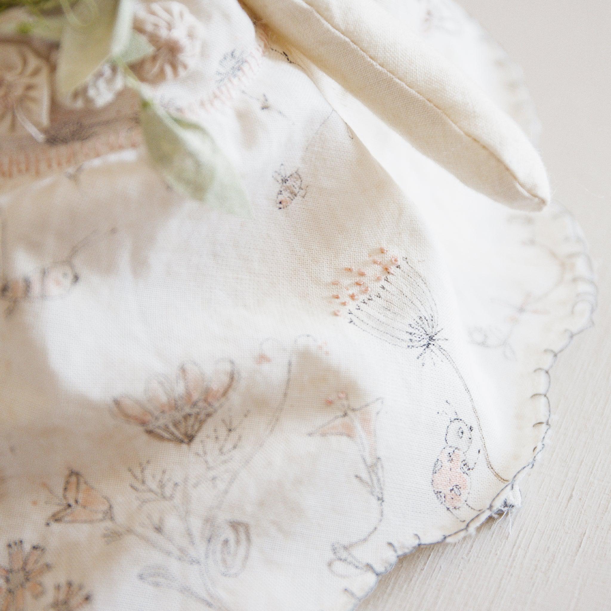 RETIRED - Hutch Studio Original - Willa Wildflower - Hand-Crafted Cotton Bunny、mySite、g9winljtr