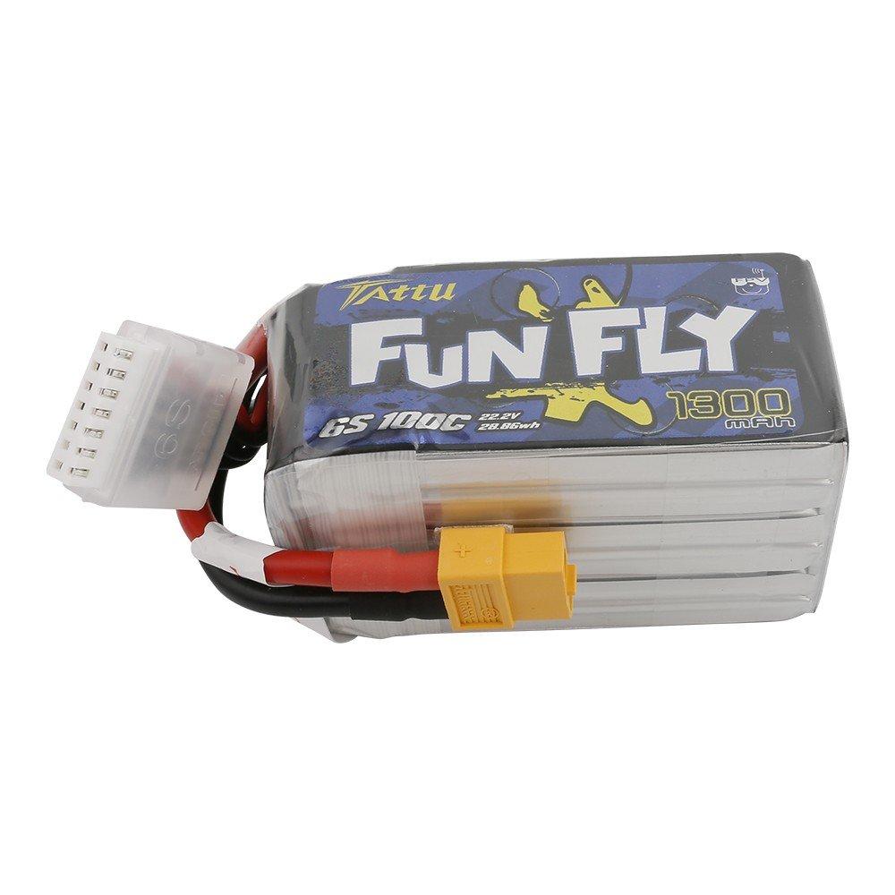  Tattu FunFly 22.2V 6S 1300mAh 100C LiPo Battery - XT60、mySite、merchandisen