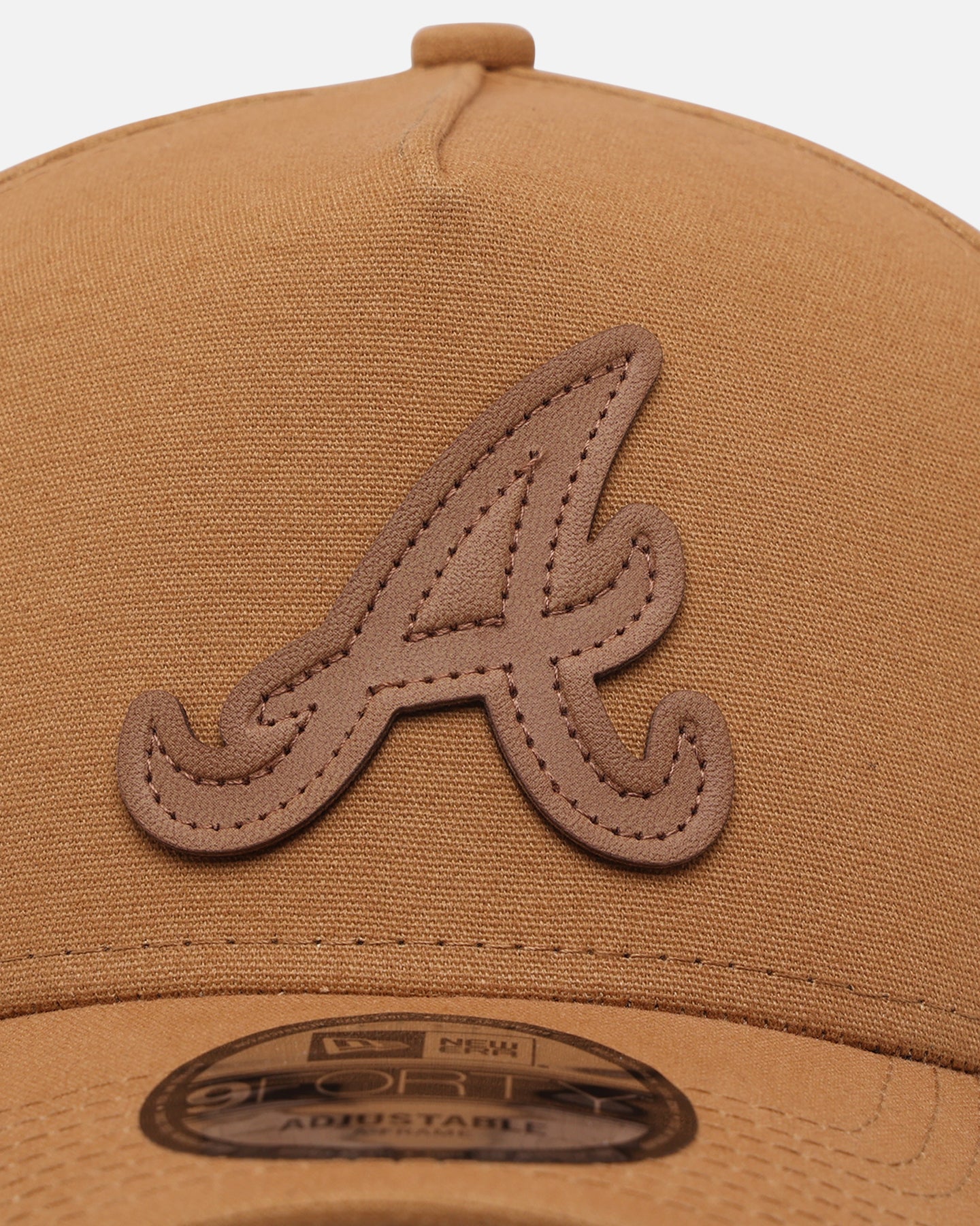 New Era Atlanta Braves 'Wheat Canvas' 9FORTY A-Frame Snapback Wheat、mySite、zt4zffjzw