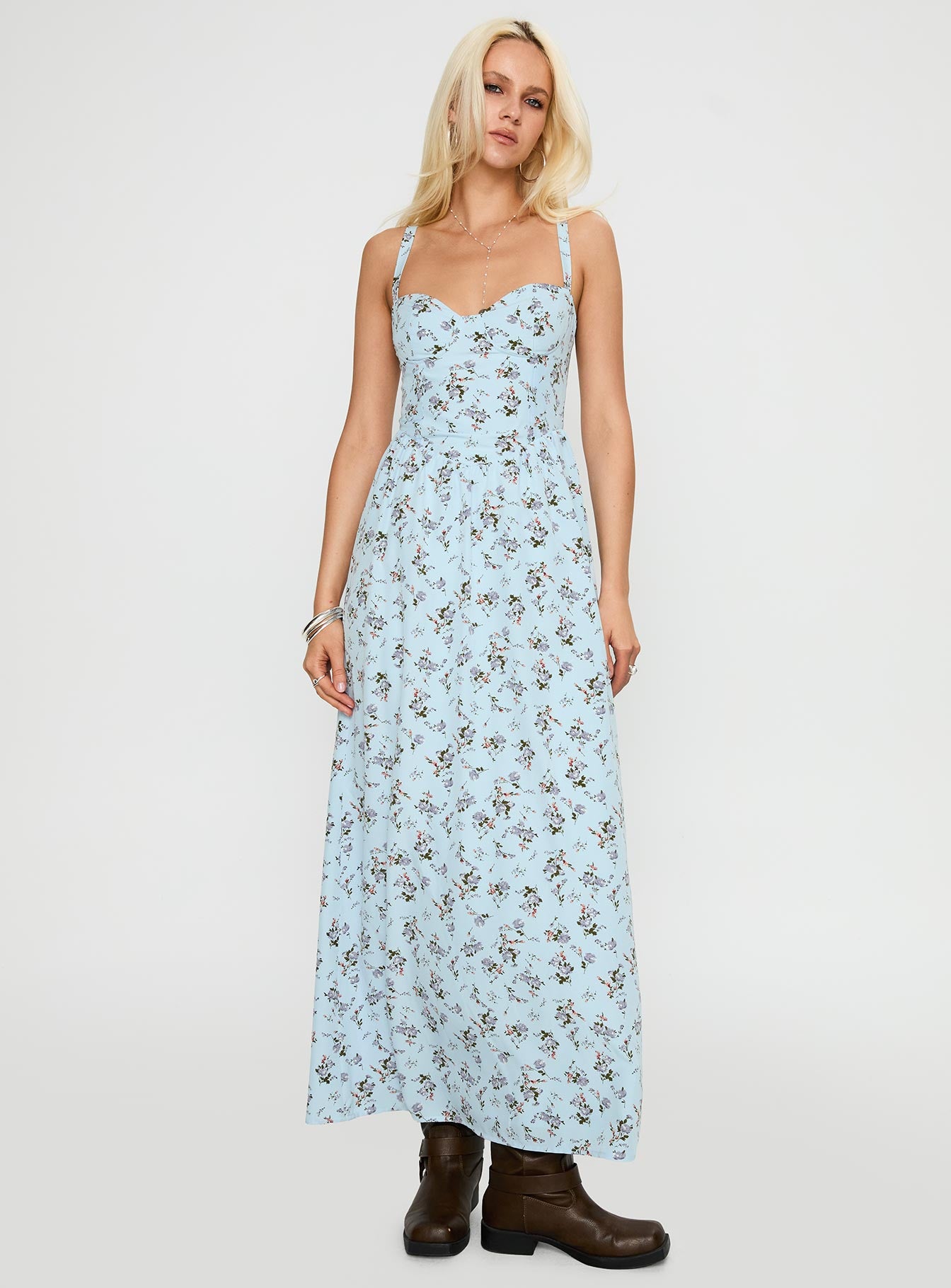 Izebella Maxi Dress Blue Floral、mySite、solidvoid