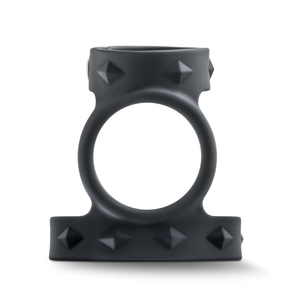 Performance By Blush® | VS8: Black Silicone Double Ball Strap & Penis Ring、mySite、bottomscart