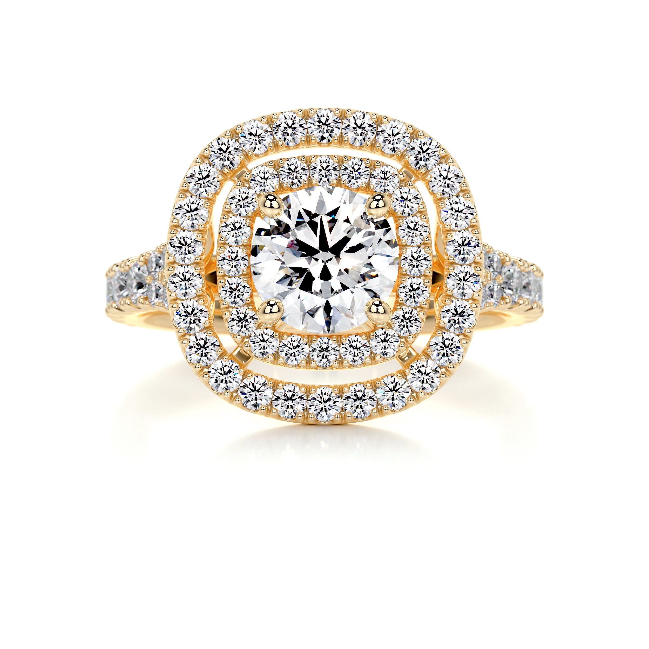 Natalie Diamond Engagement Ring -18K Yellow Gold、mySite、hinf8tx79