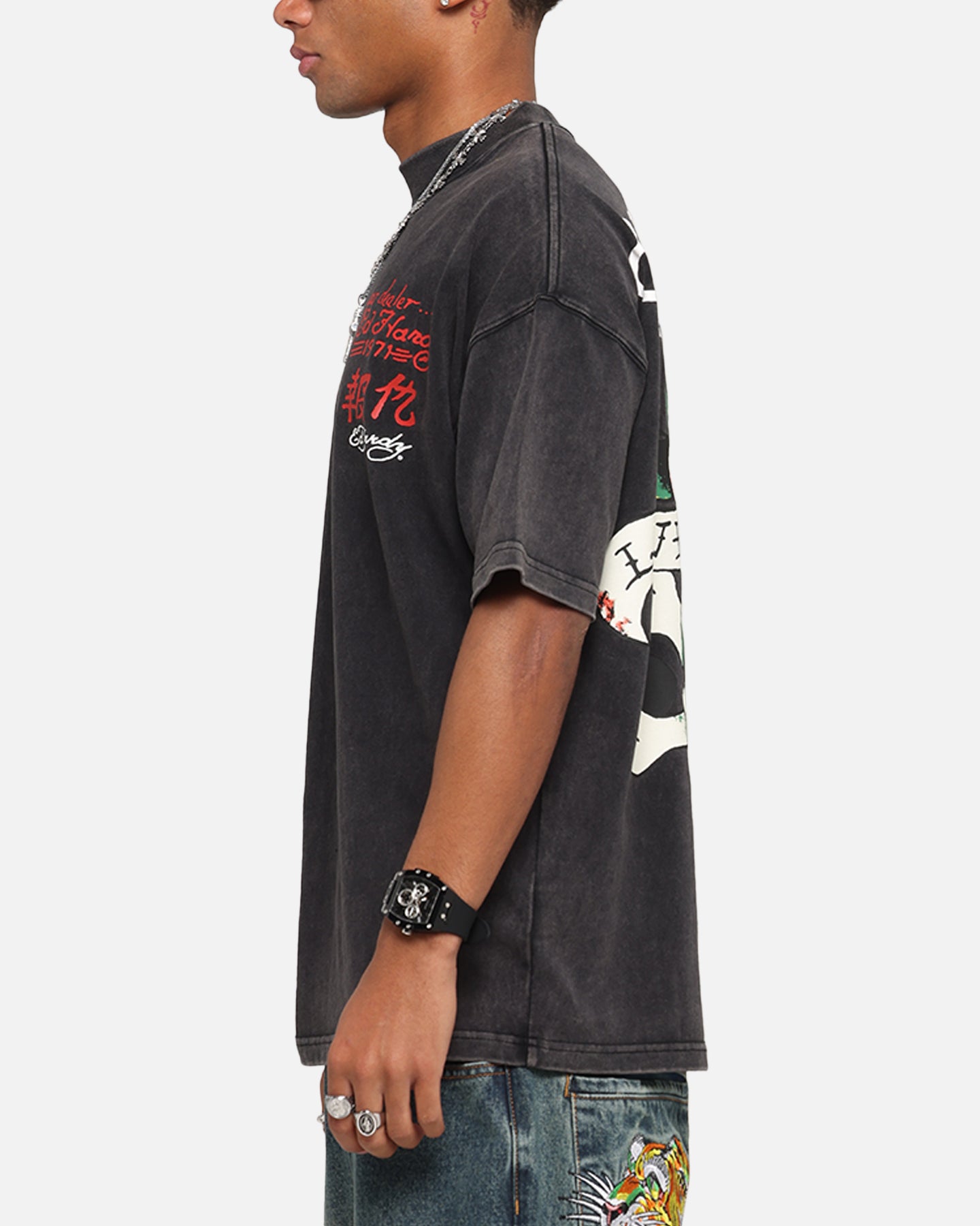 Ed Hardy Love Kills Oversized T-Shirt Black、mySite、zt4zffjzw