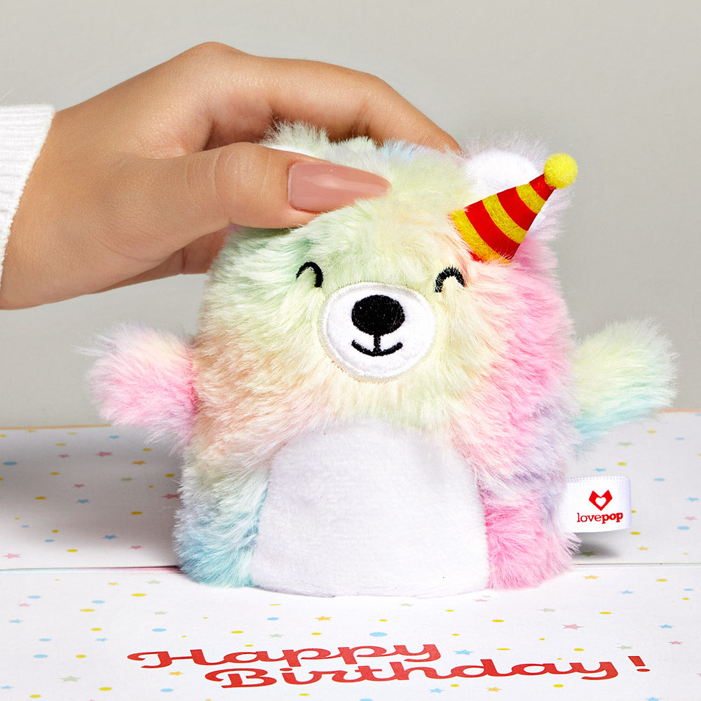 'Eat Cake and Celebrate' Birthday Plushpop Card and Bouquet Bundle、mySite、solidvoid