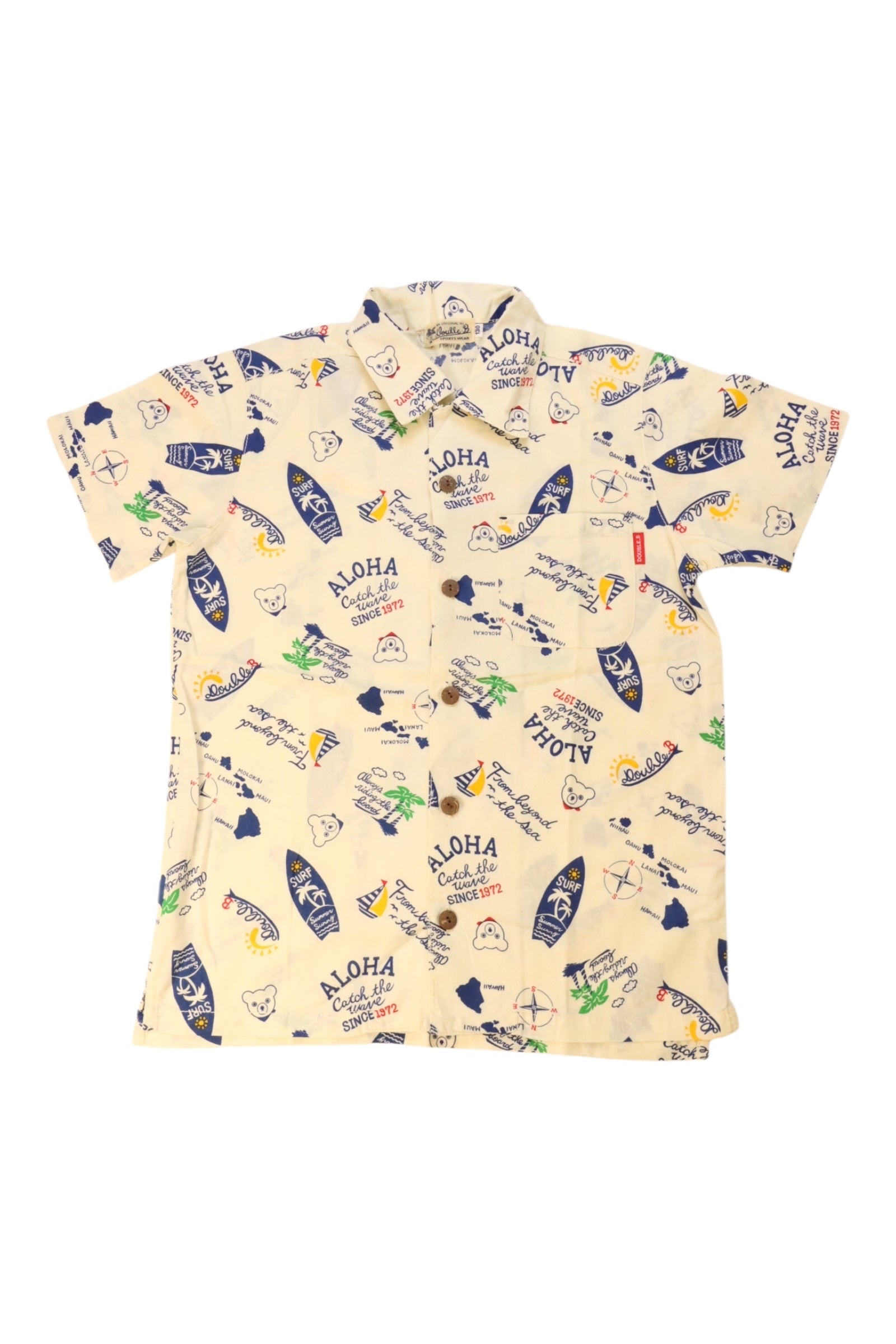 Miki House Aloha Short Sleeve Shirt Size 7-8Y、mySite、g9winljtr