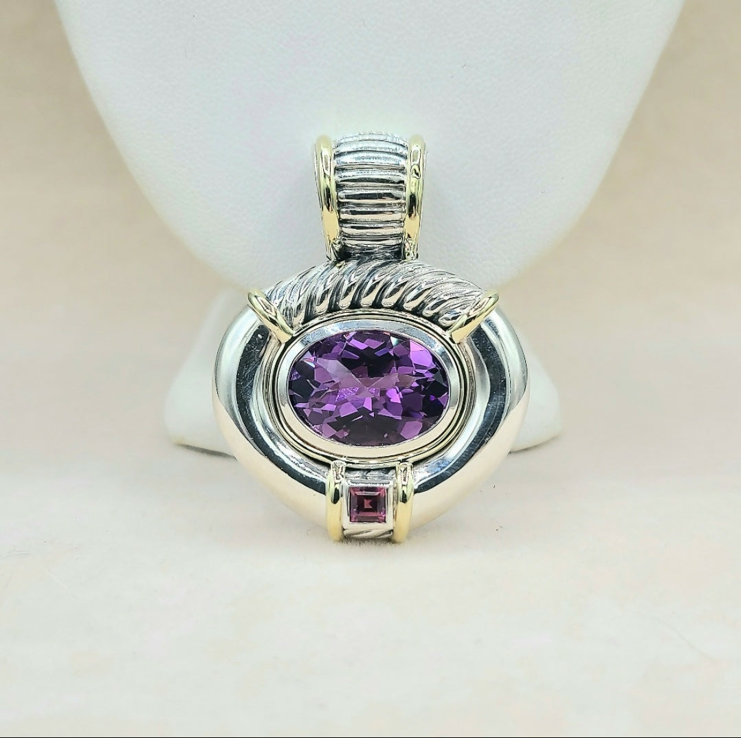 David Yurman Renaissance Pendant Amethyst & Pink Tourmaline、mySite、hinf8tx79
