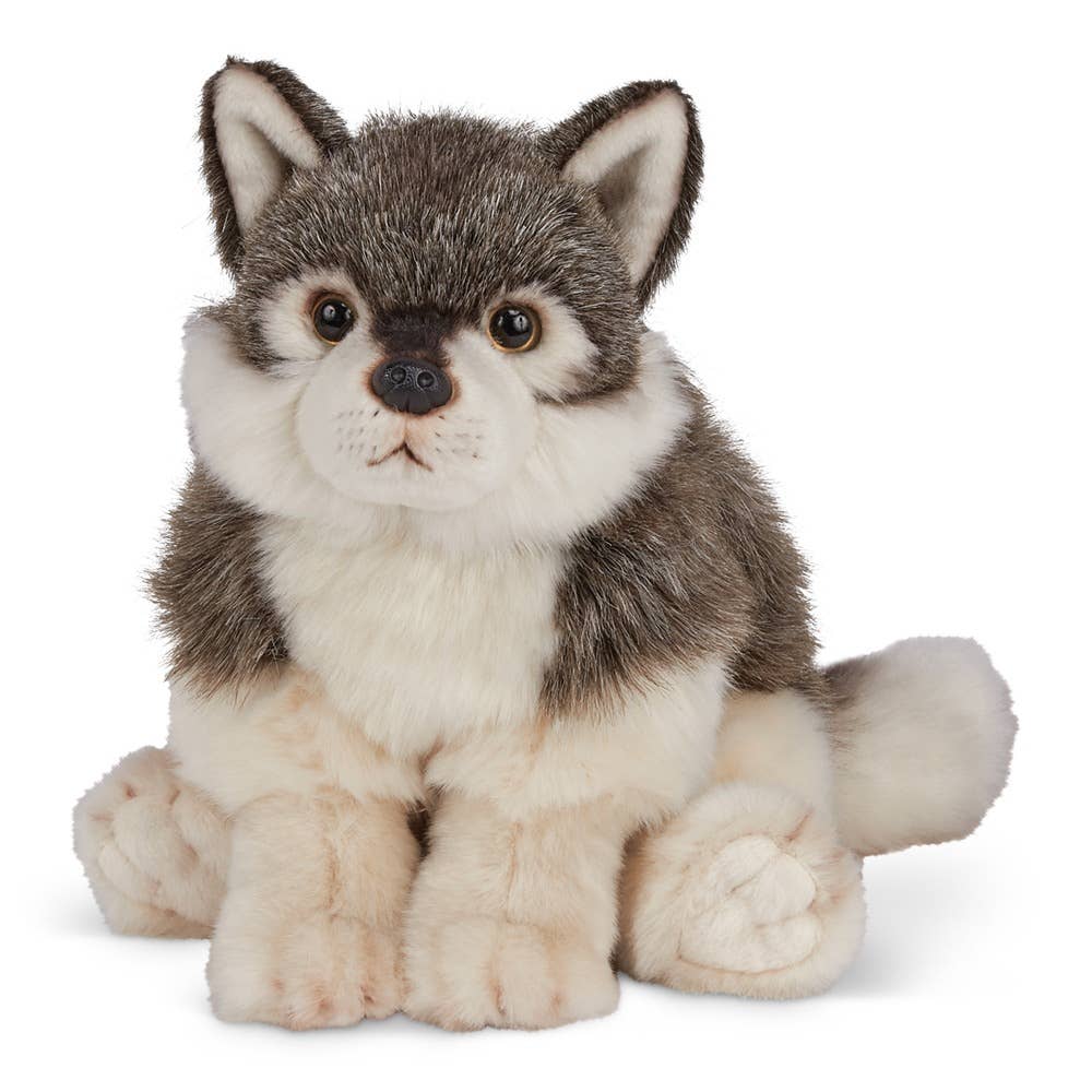 Plush Lifelike Posable Wolf by Bearington、mySite、g9winljtr