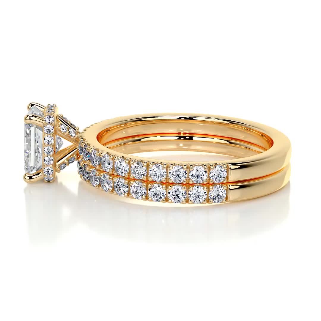 Deborah Lab Grown Diamond Bridal Set -18K Yellow Gold、mySite、hinf8tx79