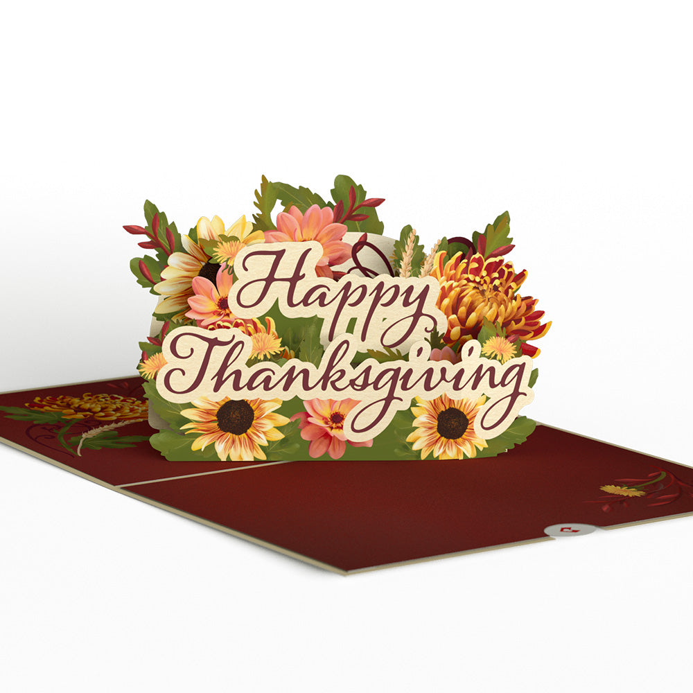 Thanksgiving Gratitude Pop-Up Card & Bouquet Bundle、mySite、solidvoid