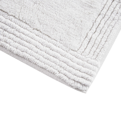 100% Cotton Tufted 3000 GSM Reversible Bath Rug White 24x72"、、eastwooduniform