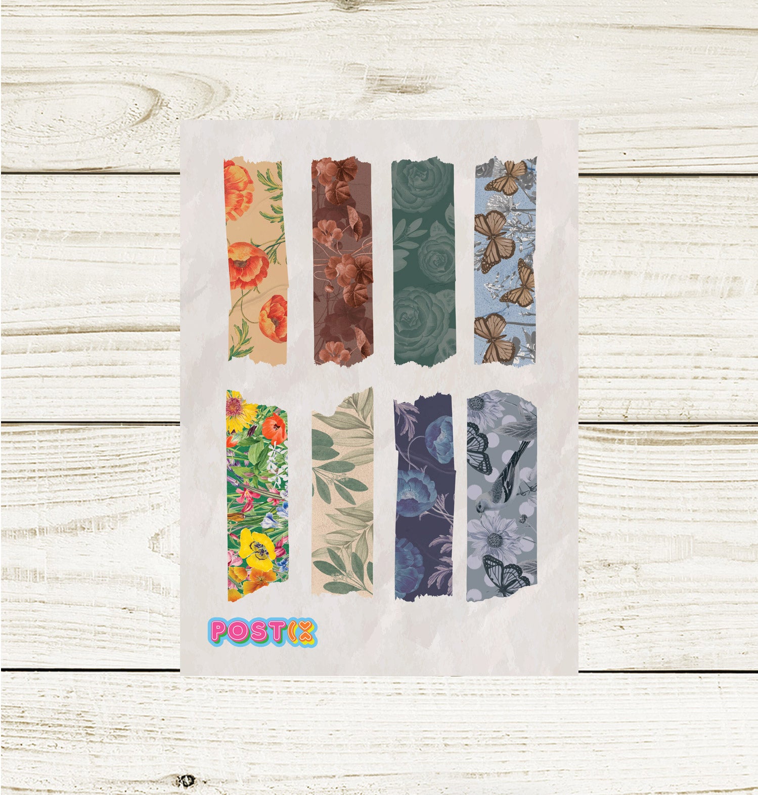  Vintage Nature Tape Mini Sticker Sheet、mySite、ghnorth