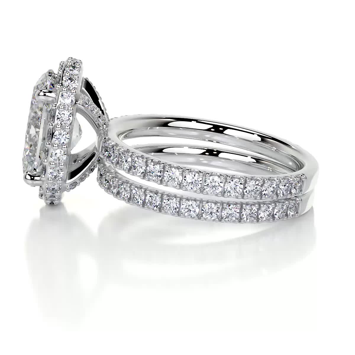 Lara Lab Grown Diamond Bridal Set -14K White Gold、mySite、hinf8tx79