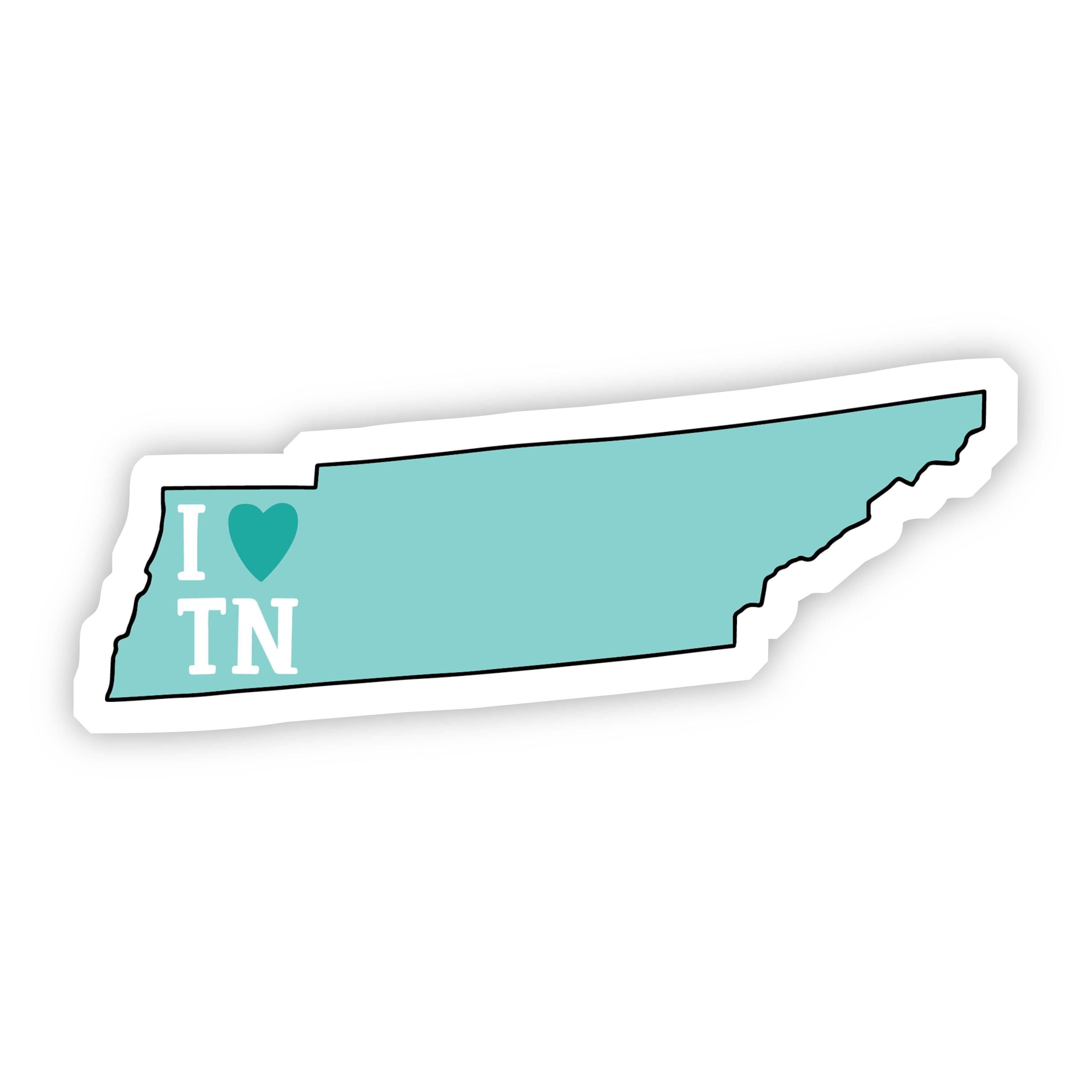  I Love Tennessee Teal Sticker、mySite、elrpsem3k