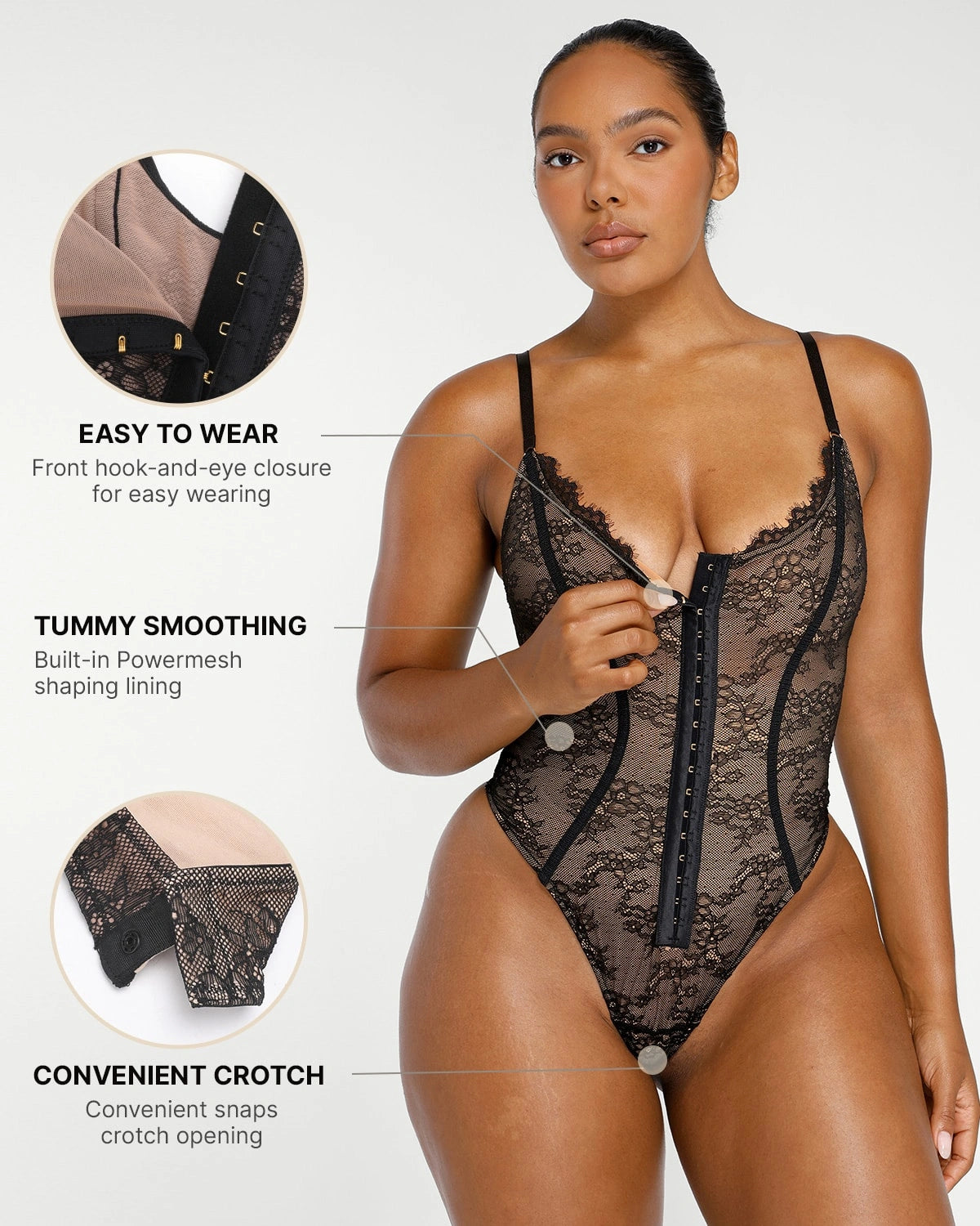 Lace Glamour Flawless Fit Thong Bodysuit、mySite、bengalsvssteelers