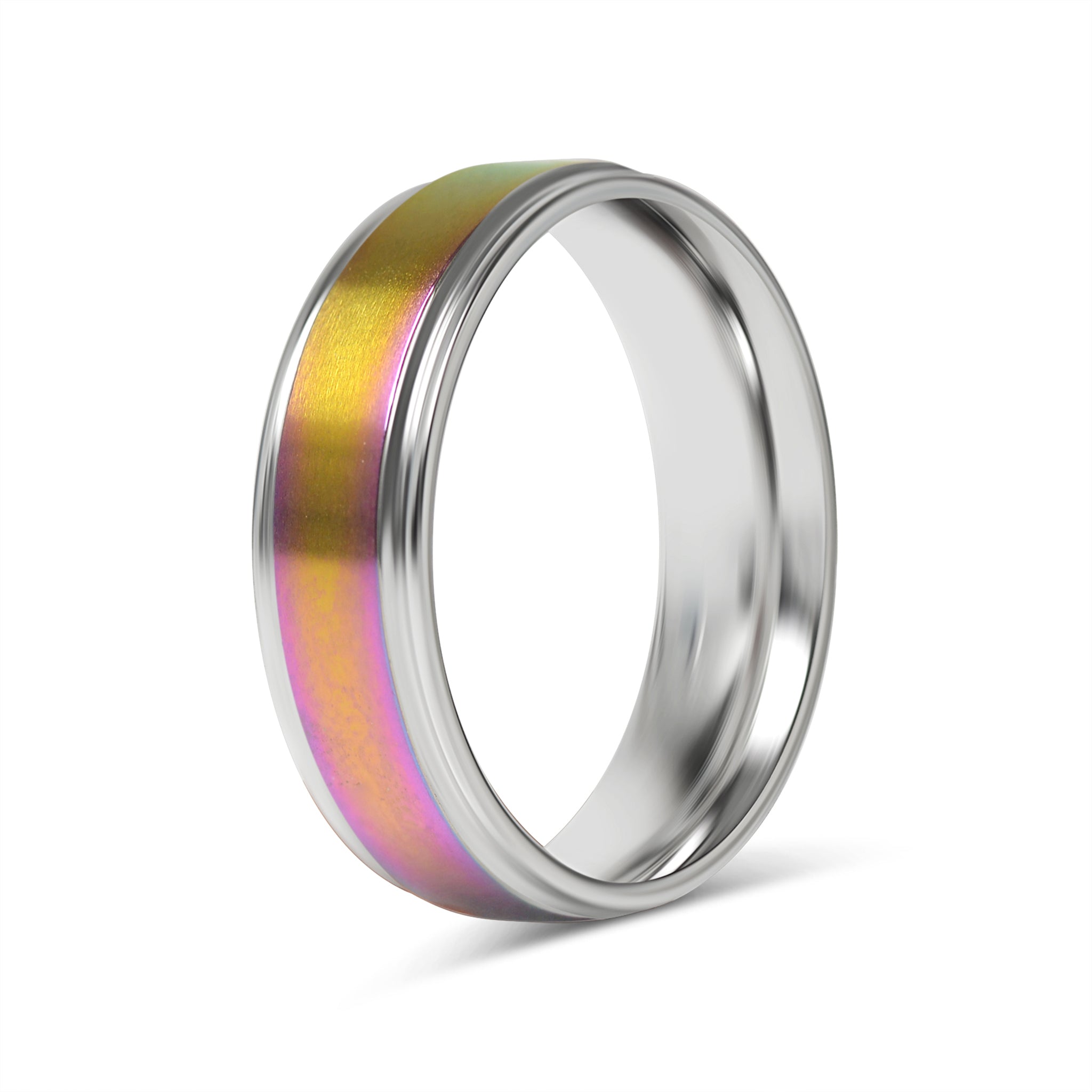 Stainless Steel Rainbow Center Polished Edge Ring / CFR7015、mySite、dreamappss