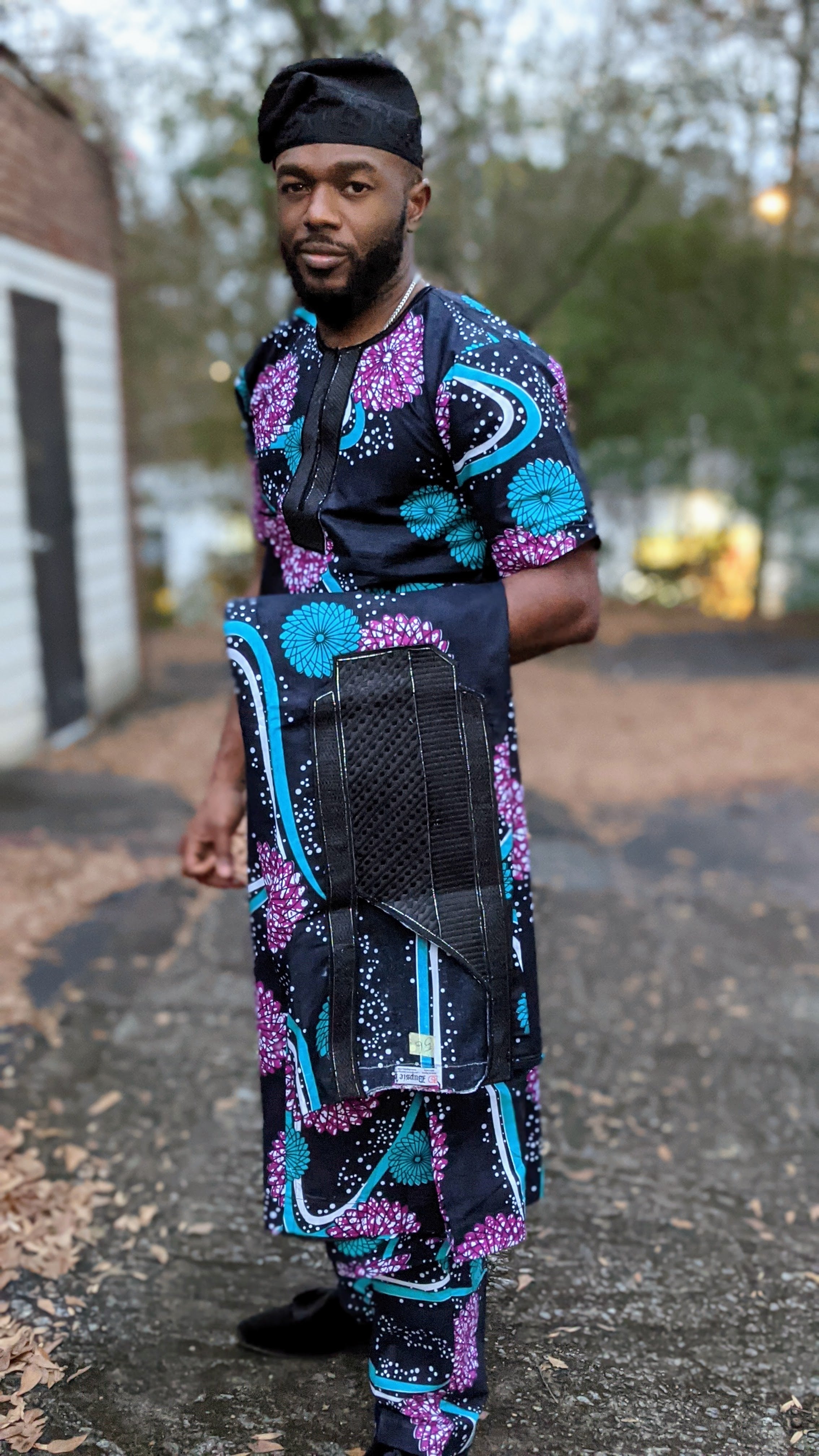 Adetunde Ankara African Print Agbada Set - DP5006GB2、mySite、solidvoid