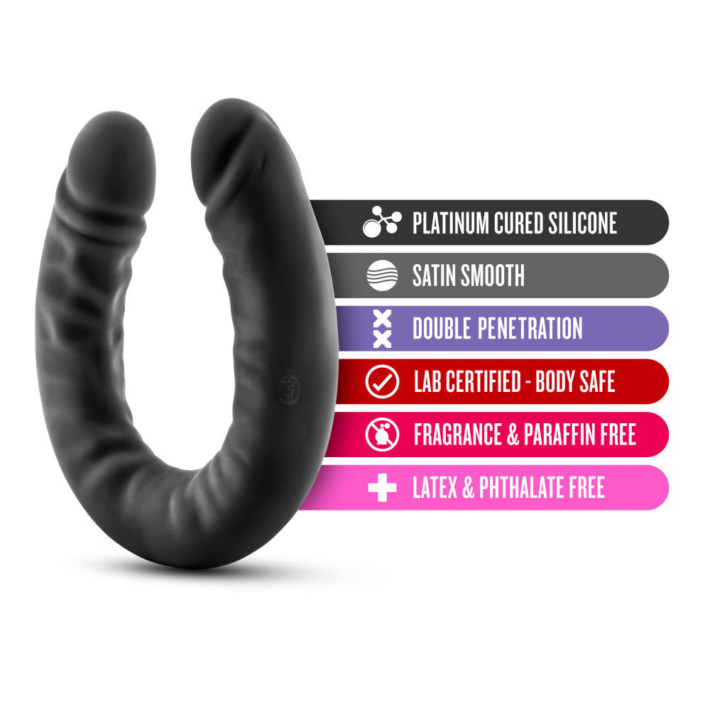 Ruse By Blush® | Silicone Double Headed Dildo G-Spot Black 18-Inch Long Double Dildo、mySite、bottomscart