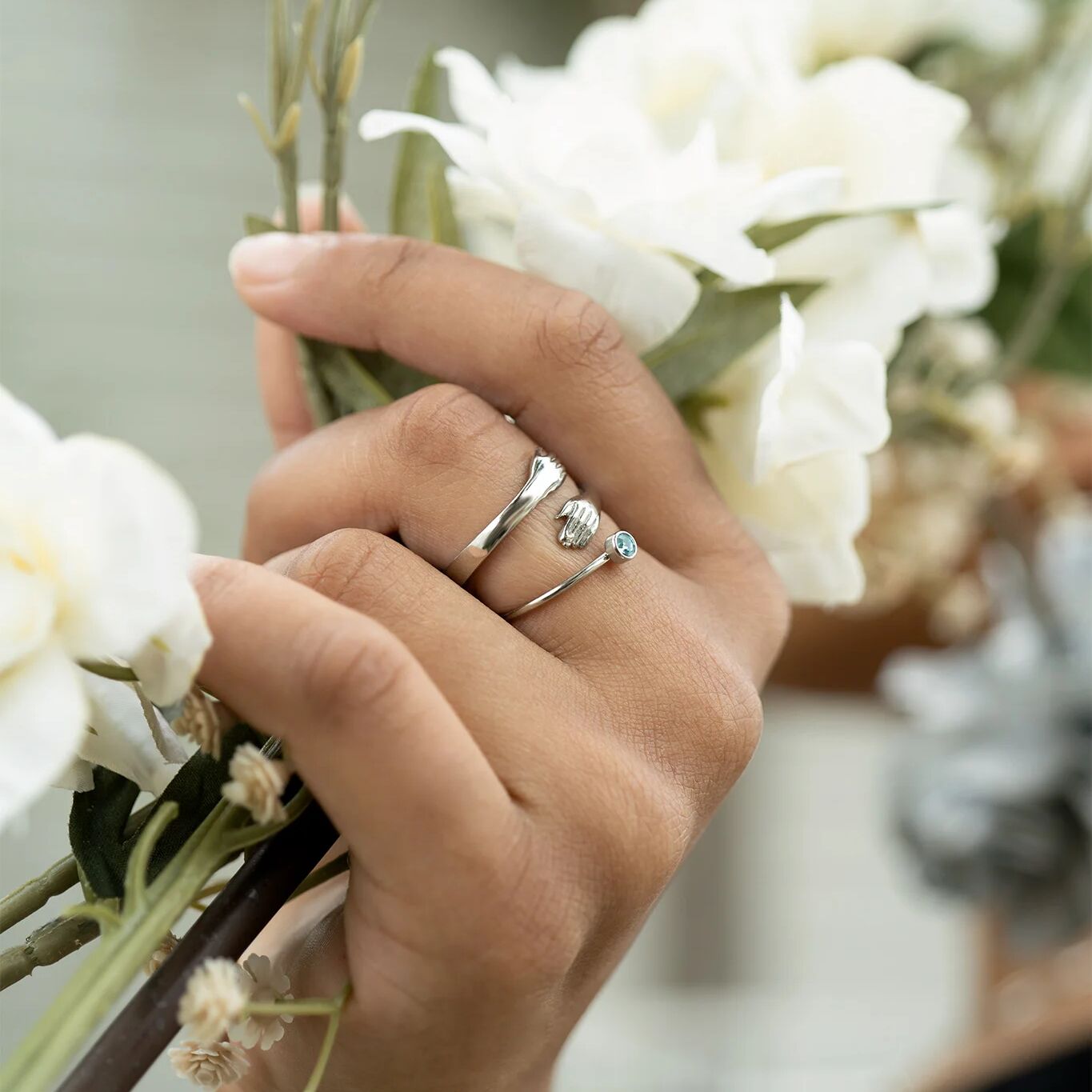 Stainless Steel Birthstone Stacking Ring Size 3 / ZRJ1000、mySite、dreamappss