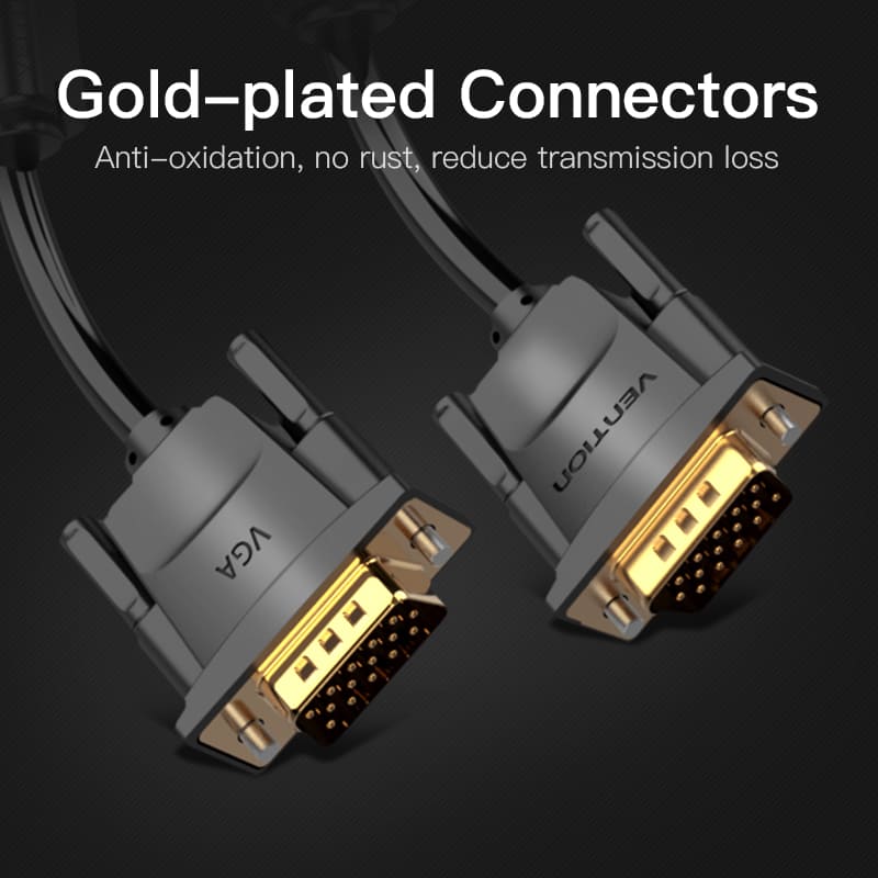 Vention VGA(3+9) Male to Male Cable 8M Black、mySite、fannypackpong