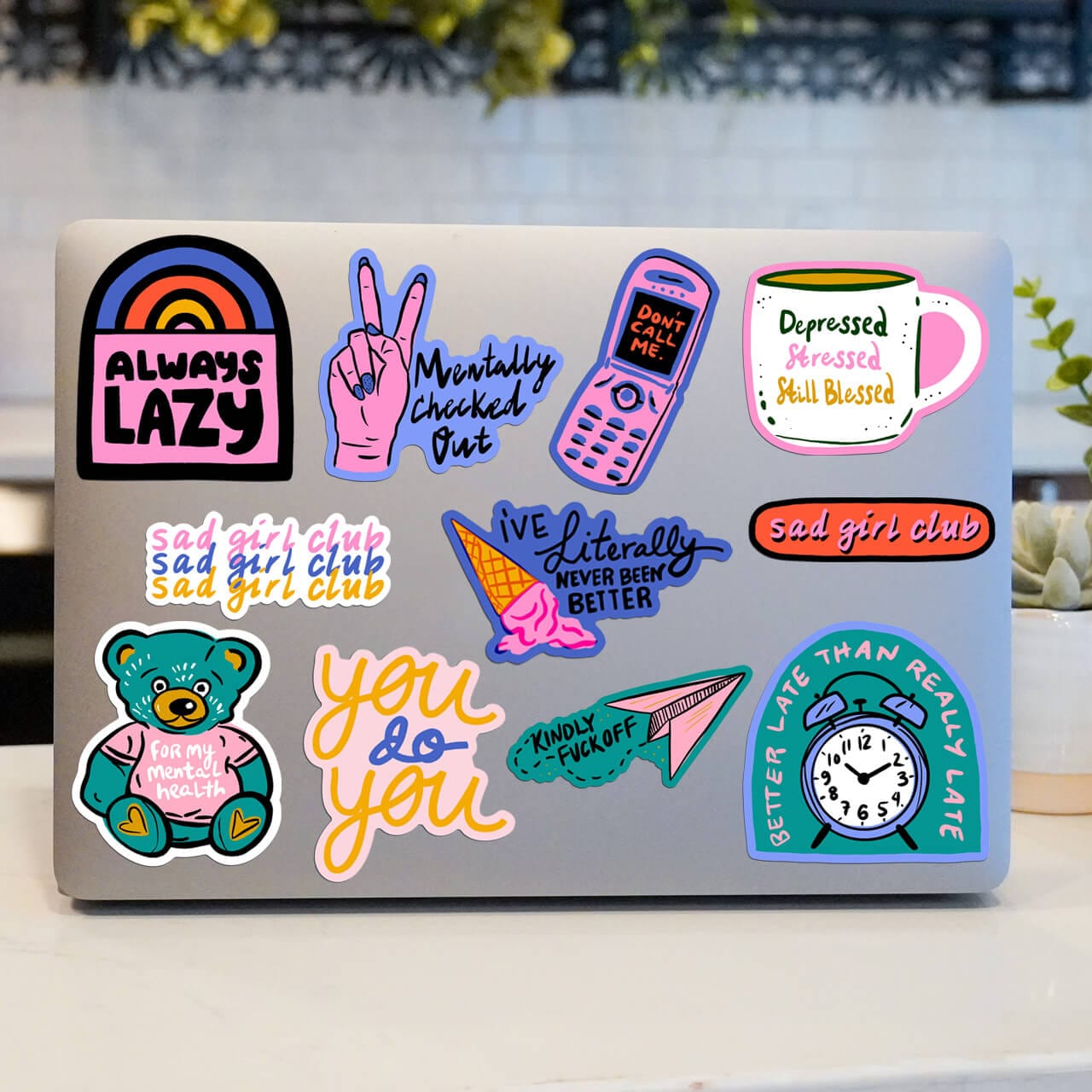  Stressed but blessed sticker 11 pack、mySite、ghnorth