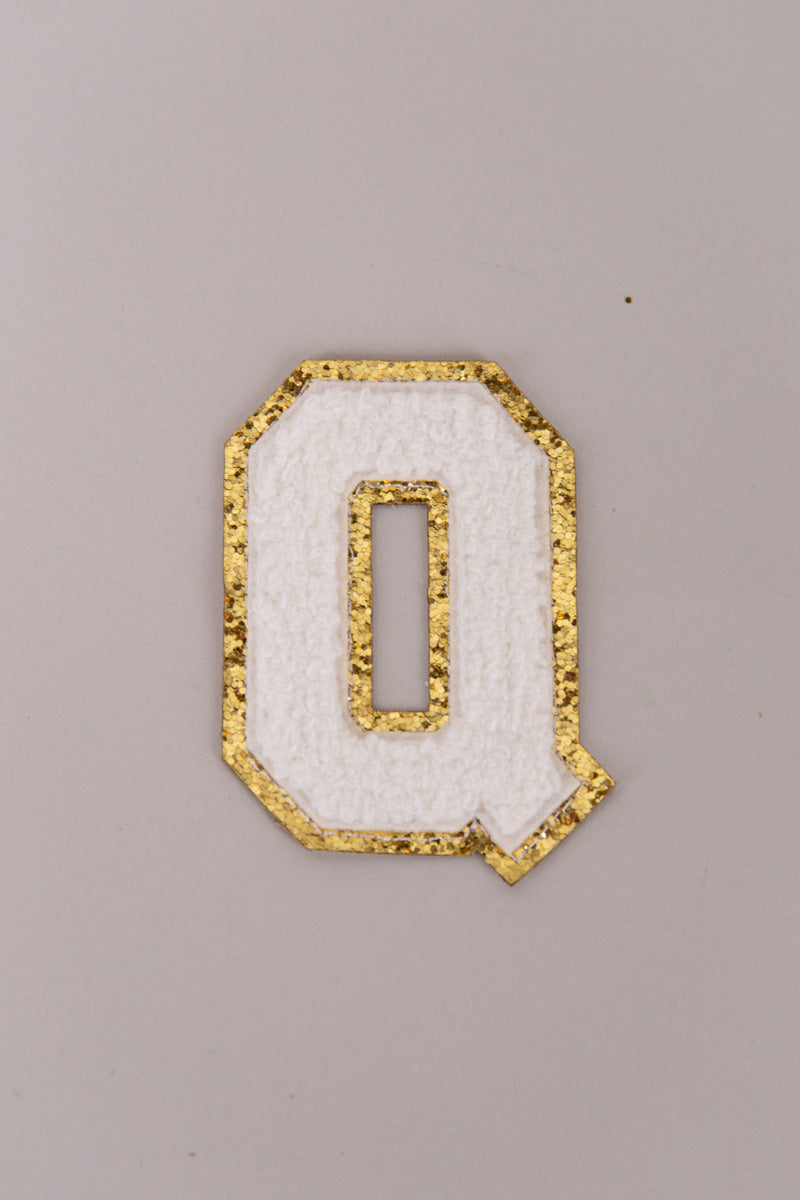 Chenille Adhesive Letter Patches- White 5.5cm、mySite、hinf8tx79