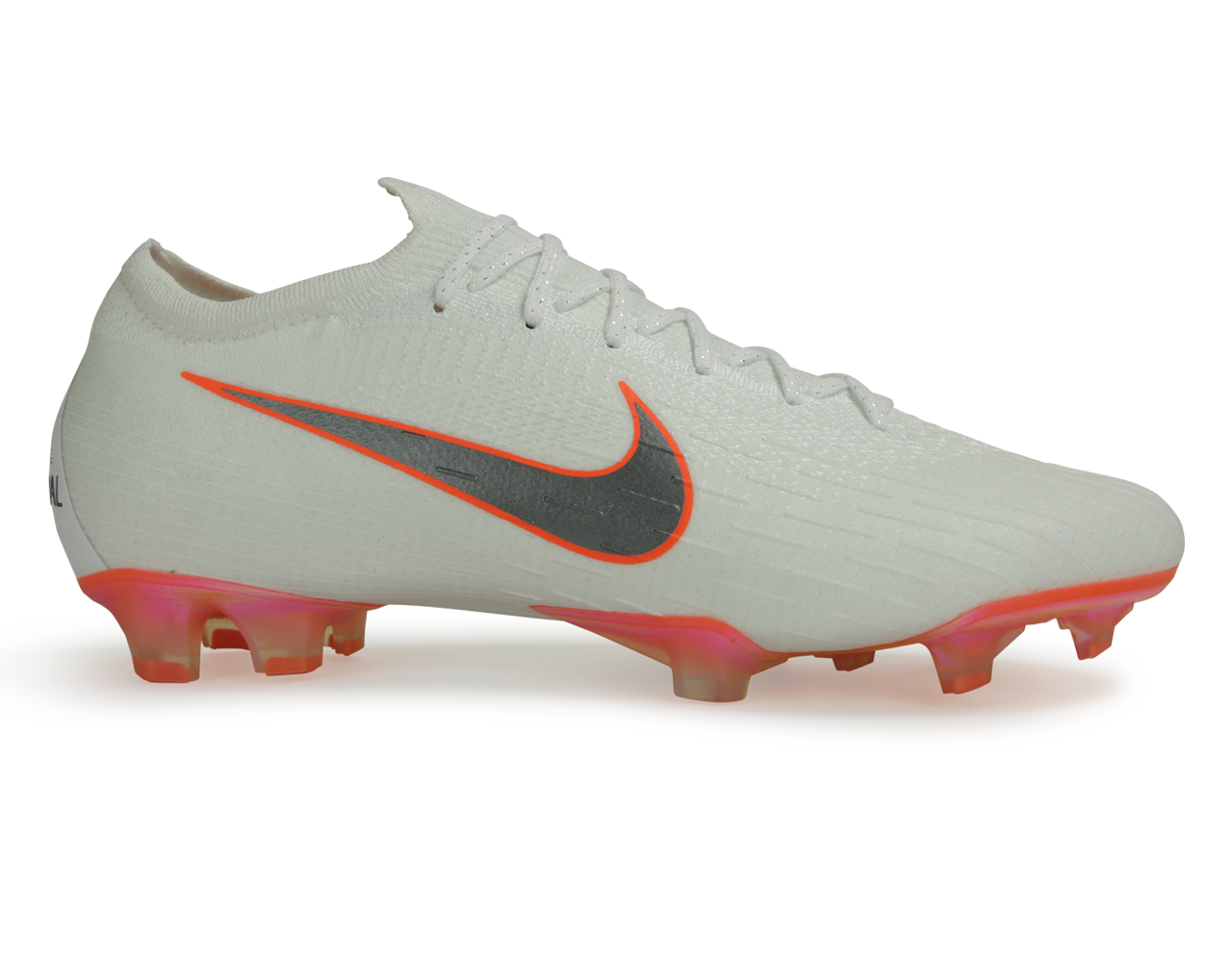 Nike Men's Mercurial Vapor 12 Elite FG White/Metallic Cool Grey/Total Orange、mySite、noshort
