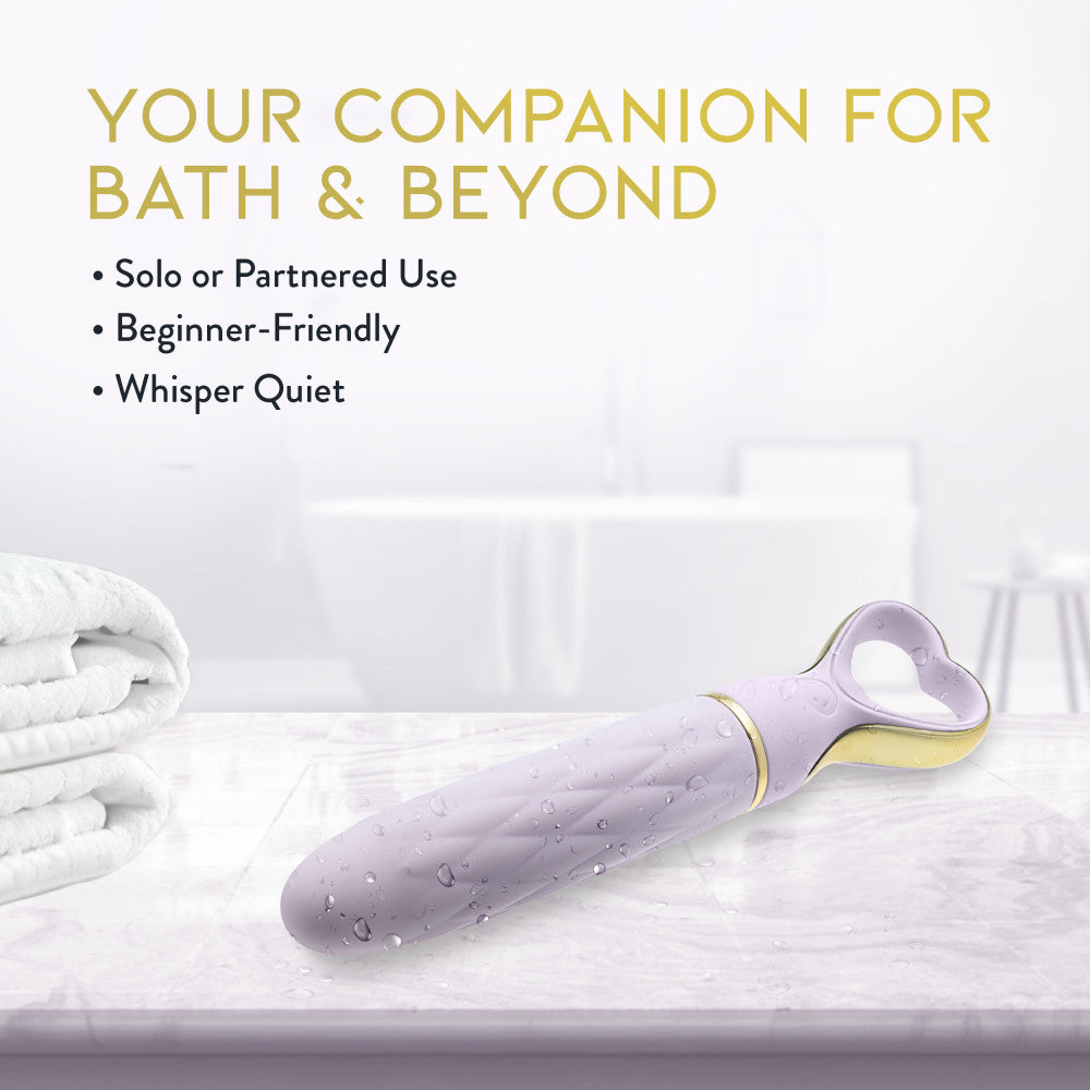 Delice™ By Blush® | Heartthrob Silicone Bullet Vibrator With Heart-Shaped Handle – Lavender Love、mySite、bottomscart