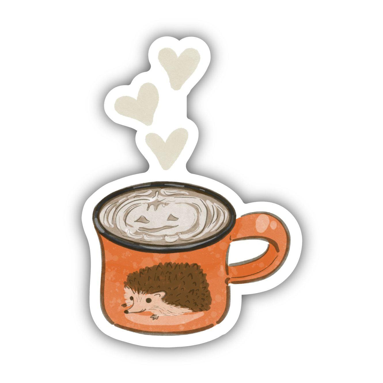  Orange Coffee Mug Fall Sticker - Hedgehog、mySite、elrpsem3k