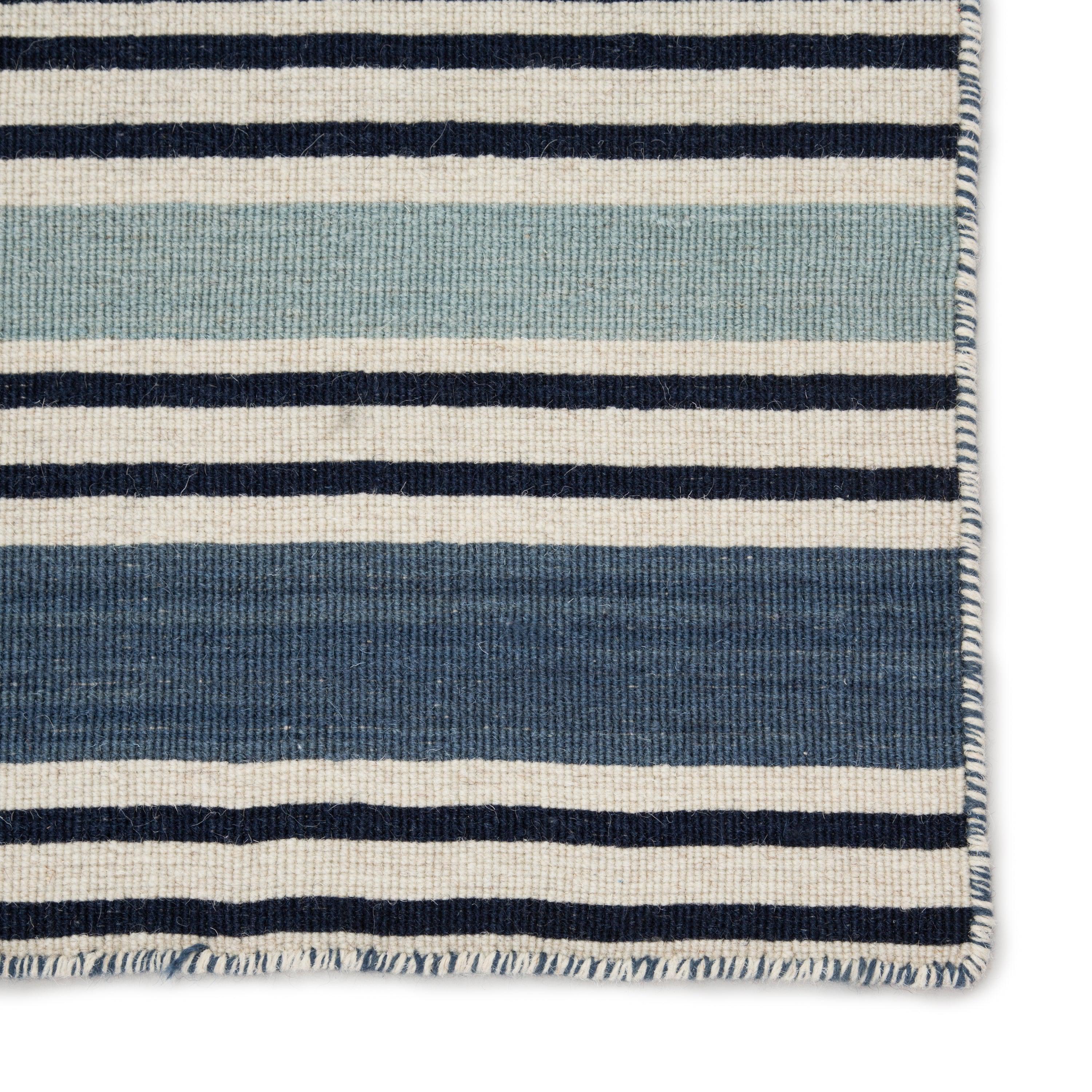 Salada Handmade Striped Blue White Area Rug、mySite、gigharbornorthrealestate