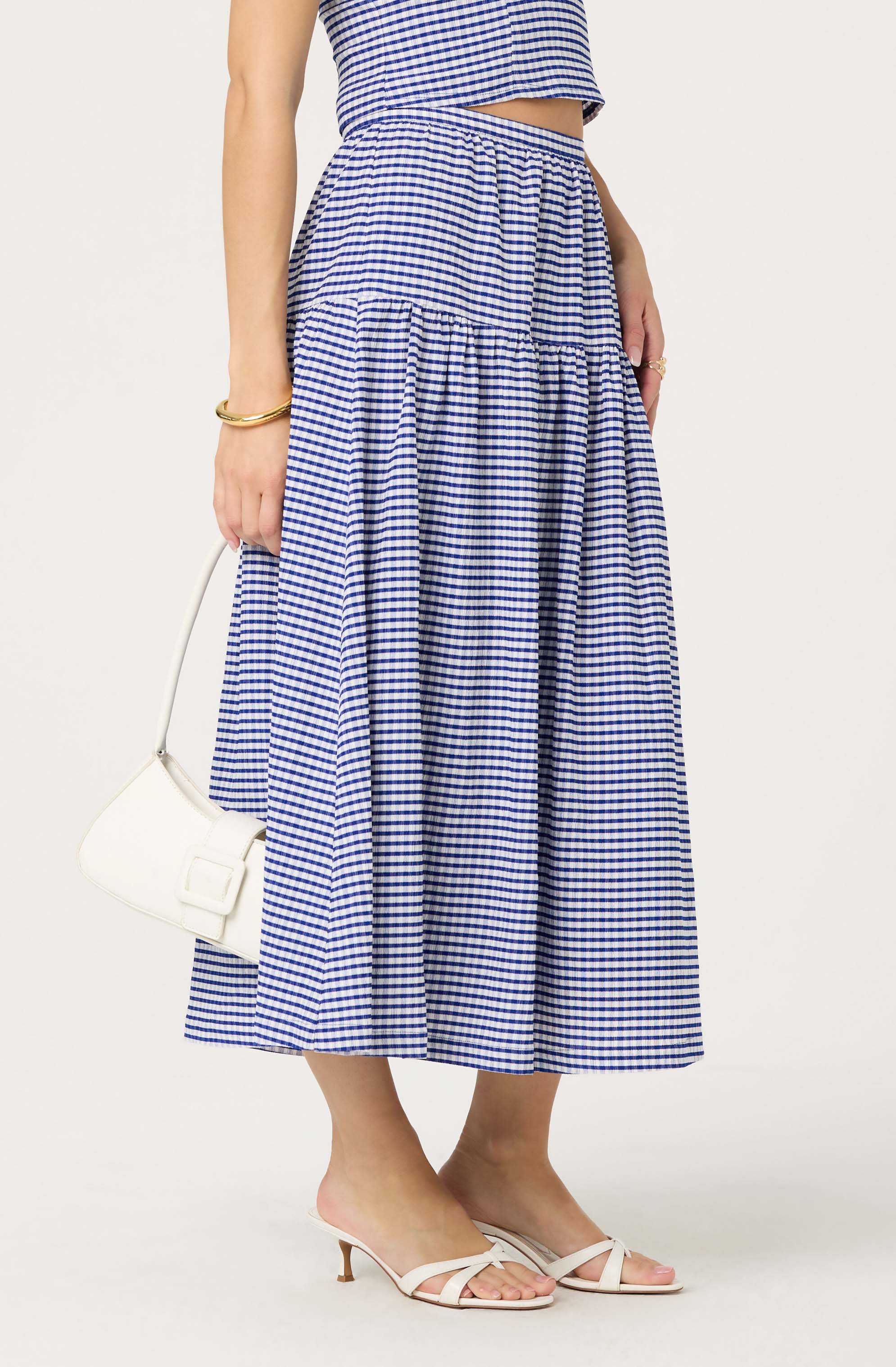 Drop Waist Gingham Midi Skirt、mySite、solidvoid