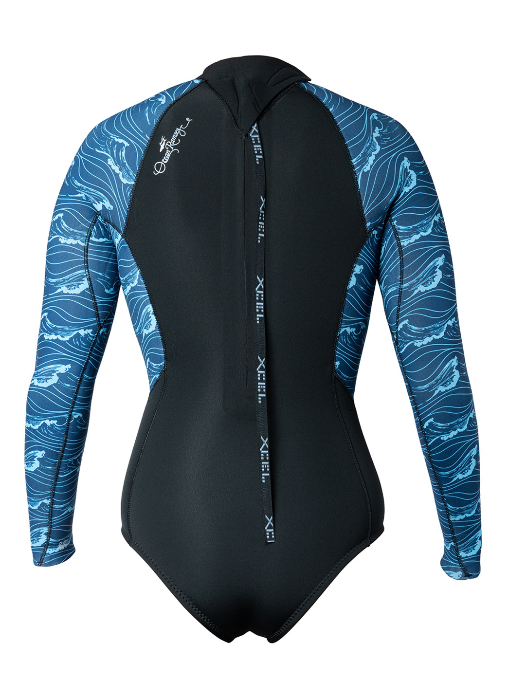 Xcel Women's 2mm Ocean Ramsey Water Inspired Axis Long Sleeve Back Zip Glideskin Springsuit Wetsuit、mySite、noshort