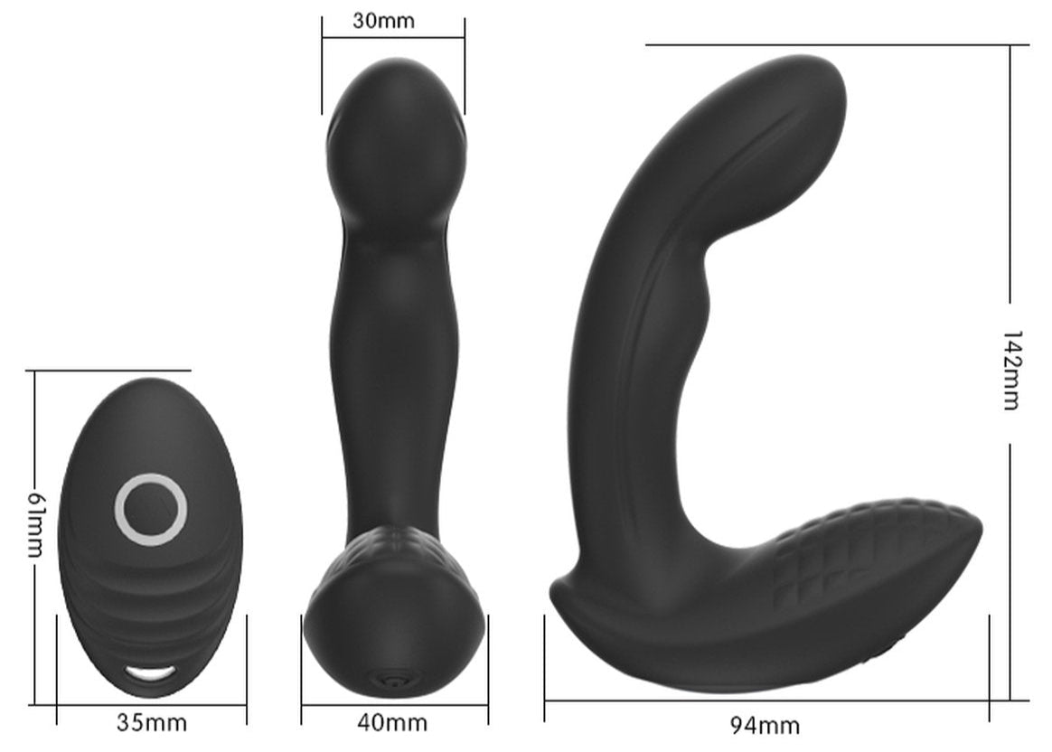 Aaron Prostate Massager | Ergonomic | Enhanced P-Spot | Remote Control、mySite、bottomscart
