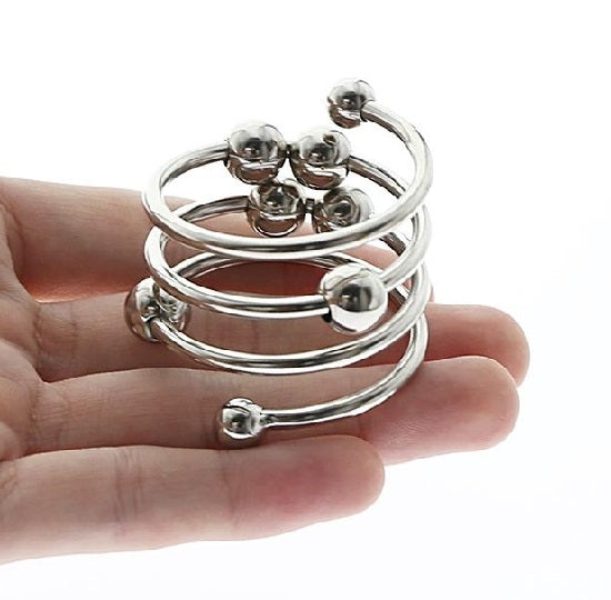 Come Closer Multi Spring Set | 5 Cock Rings | Adjustable | Chrome、mySite、bottomscart