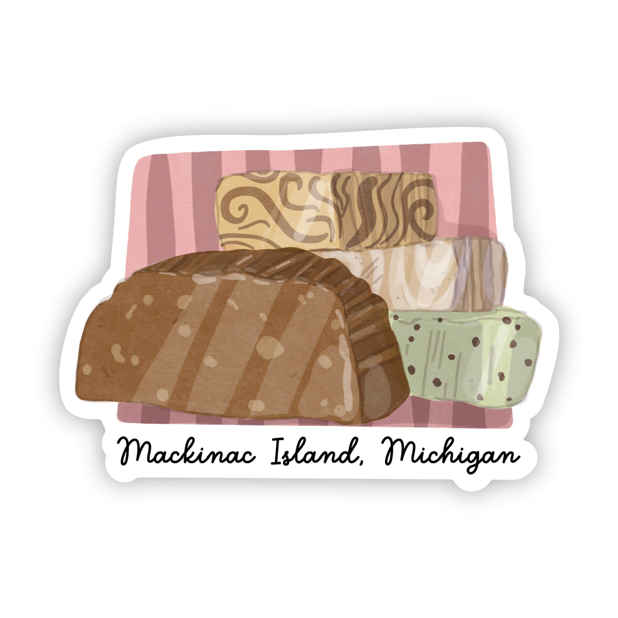 Mackinac Island Fudge Michigan Sticker、mySite、elrpsem3k