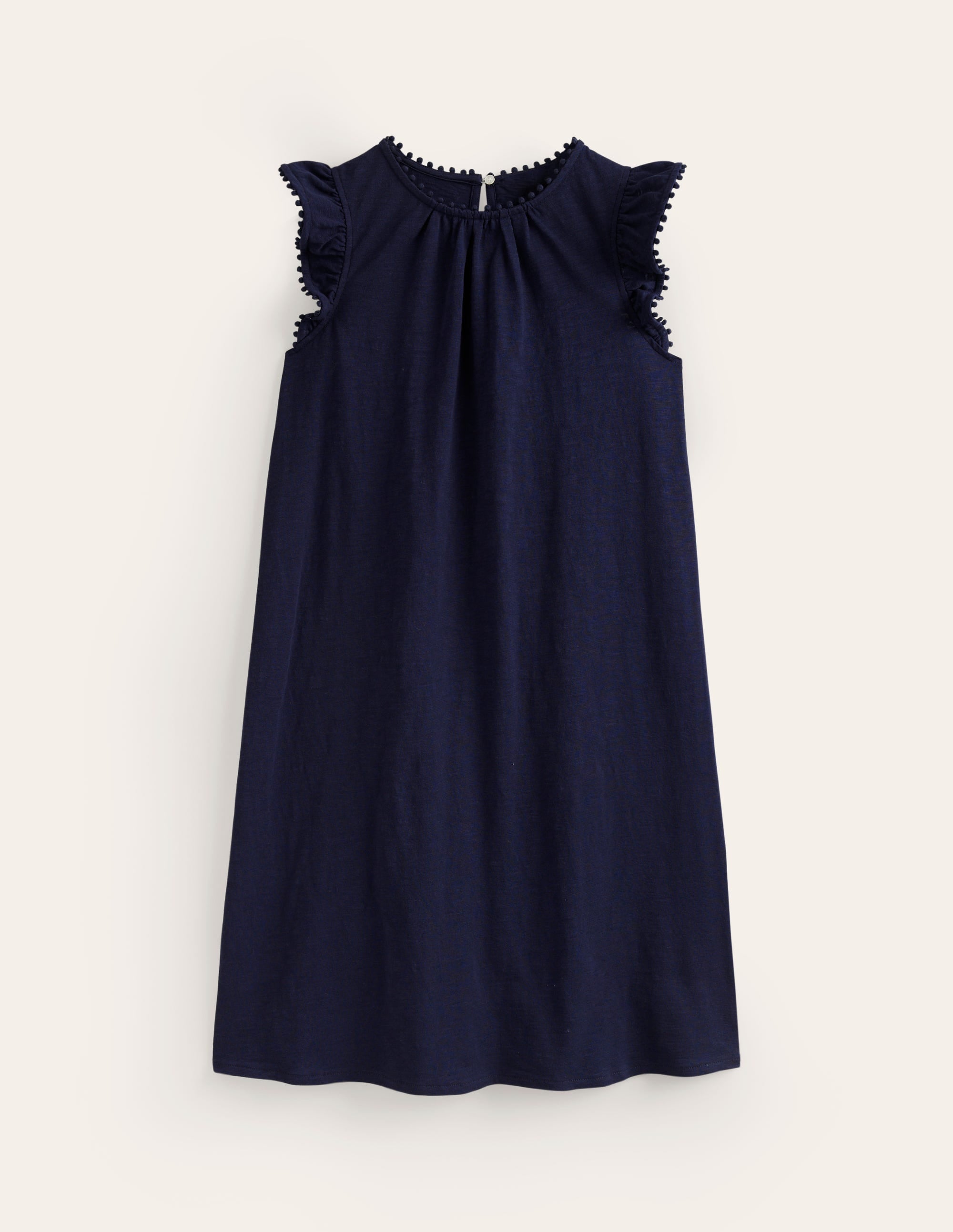  Georgina Pom Ruffle Dress-Navy、mySite、ashleygrahame