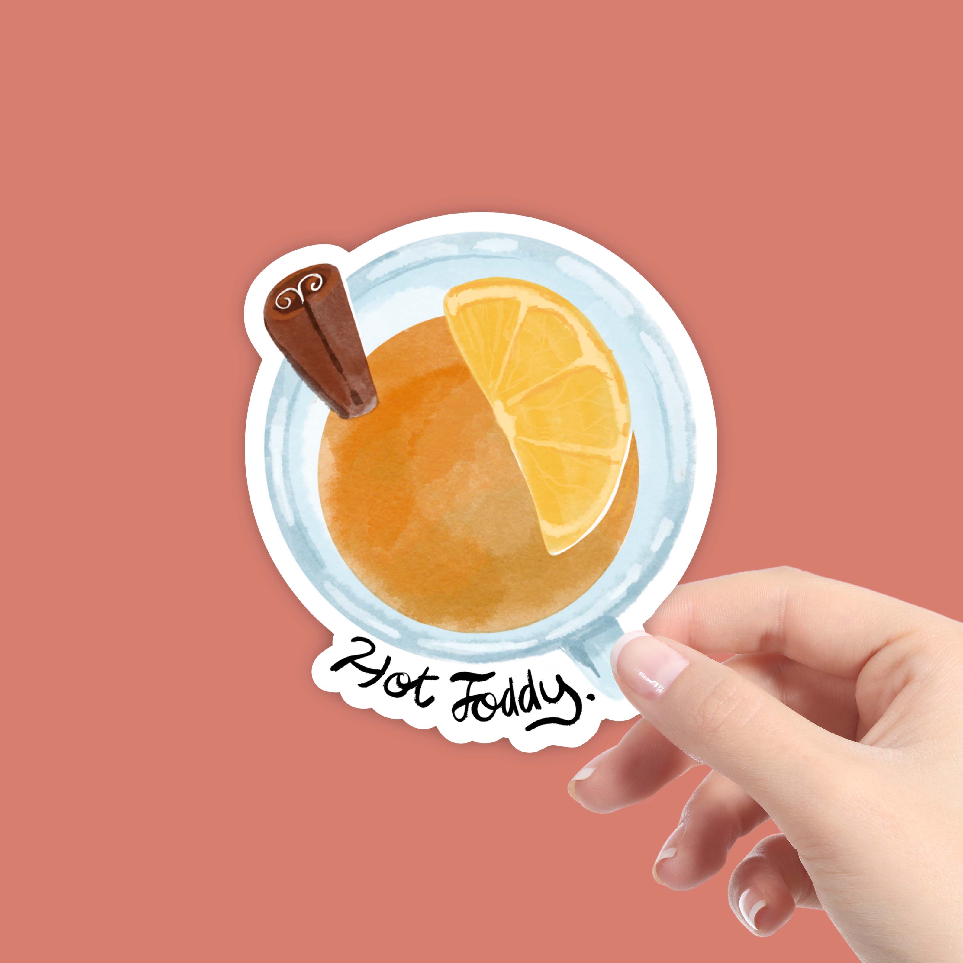  Hot Toddy Winter Watercolor Sticker、mySite、ghnorth