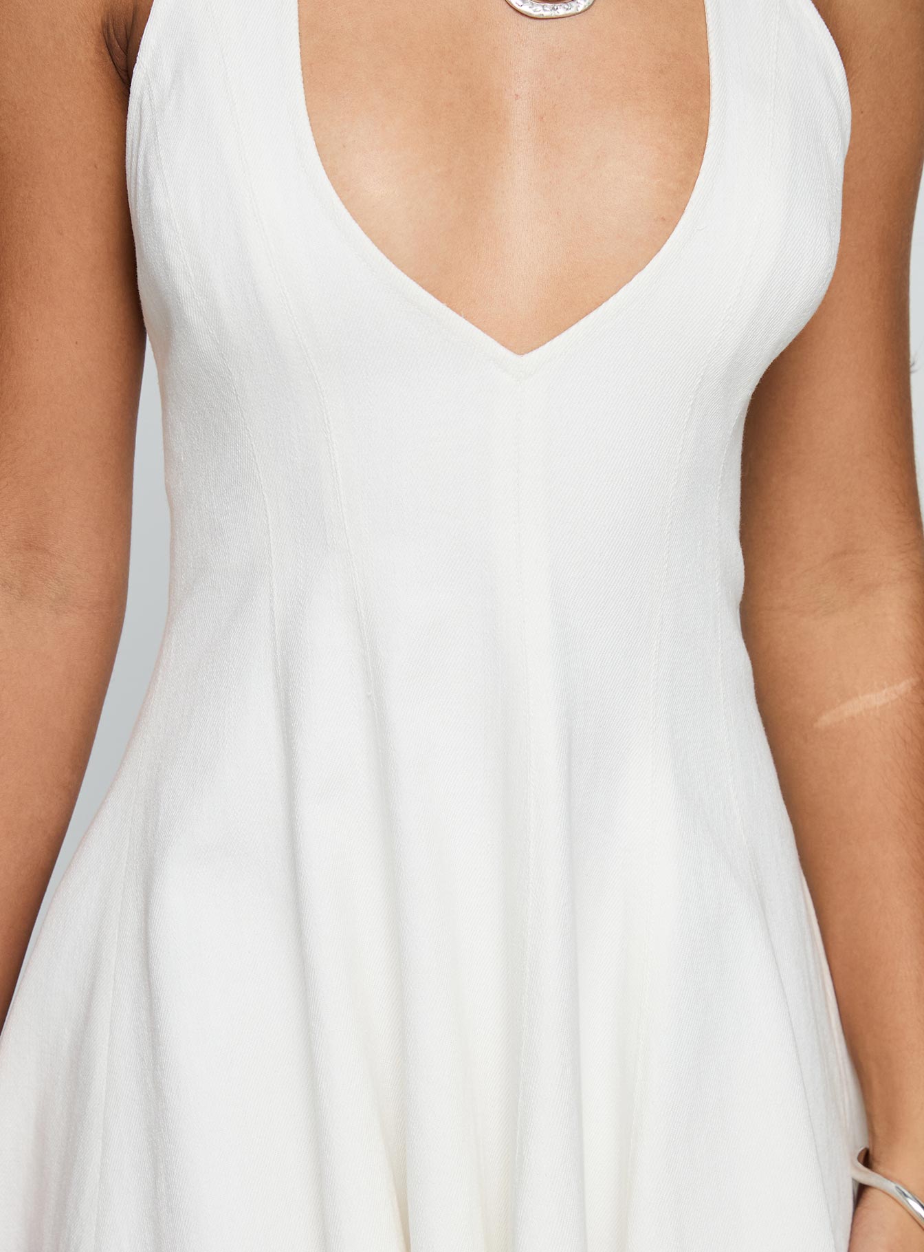 Out Of Nowhere Halter Mini Dress White、mySite、solidvoid