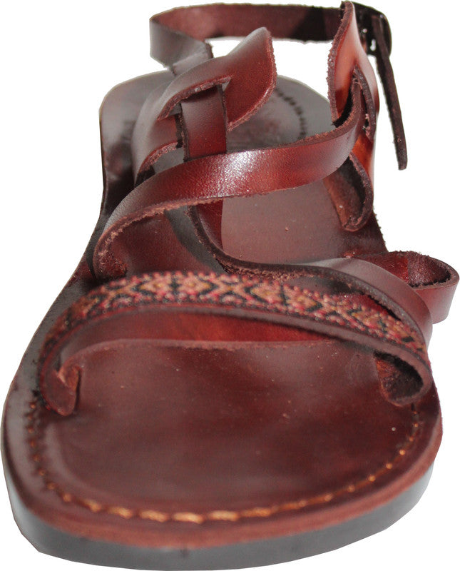  Holy Land Market Men/Women Biblical Jesus Leather/Embroidered Sandals/Slides From Jerusalem (Moses Style)、mySite、elrpsem3k