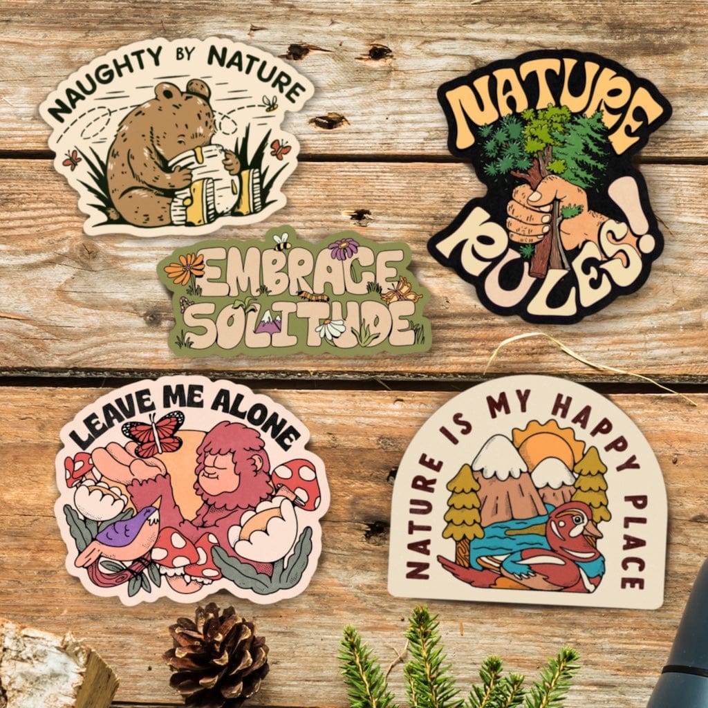  Leave Me Alone Nature Sticker 5 Pack、mySite、ghnorth