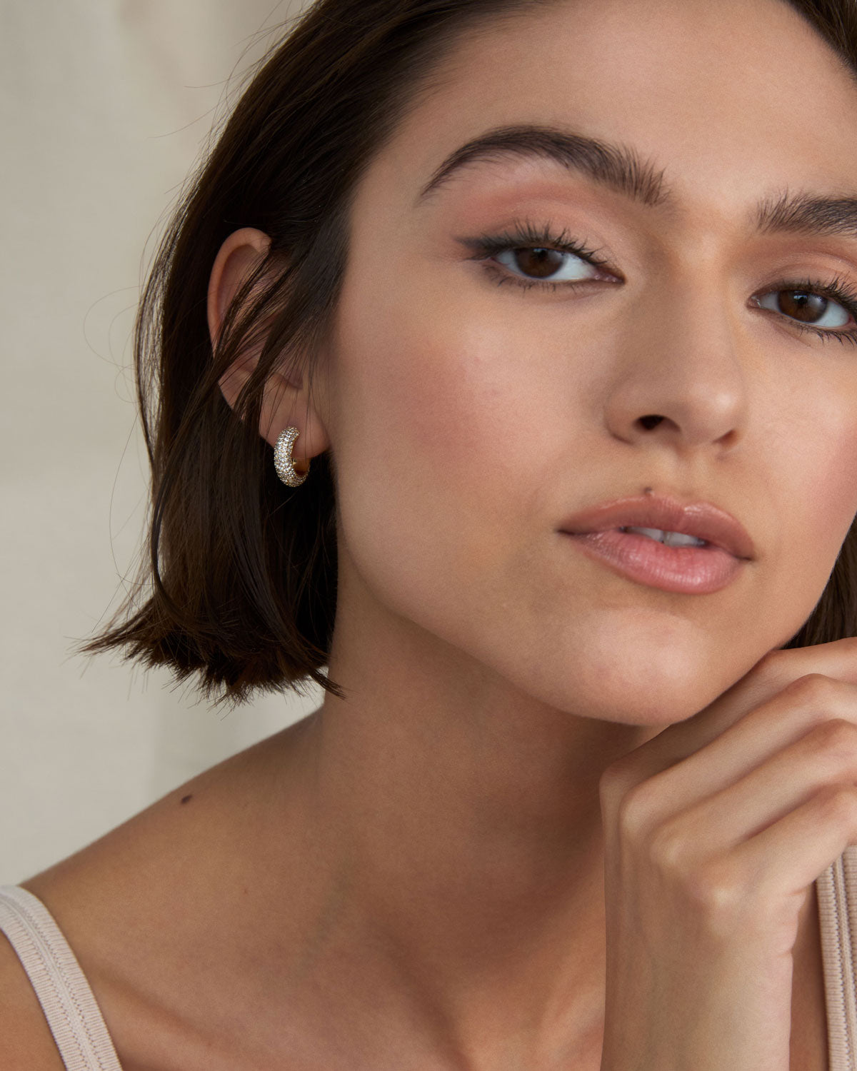 Unstoppable Pave Mini Hoop Earrings、mySite、hinf8tx79